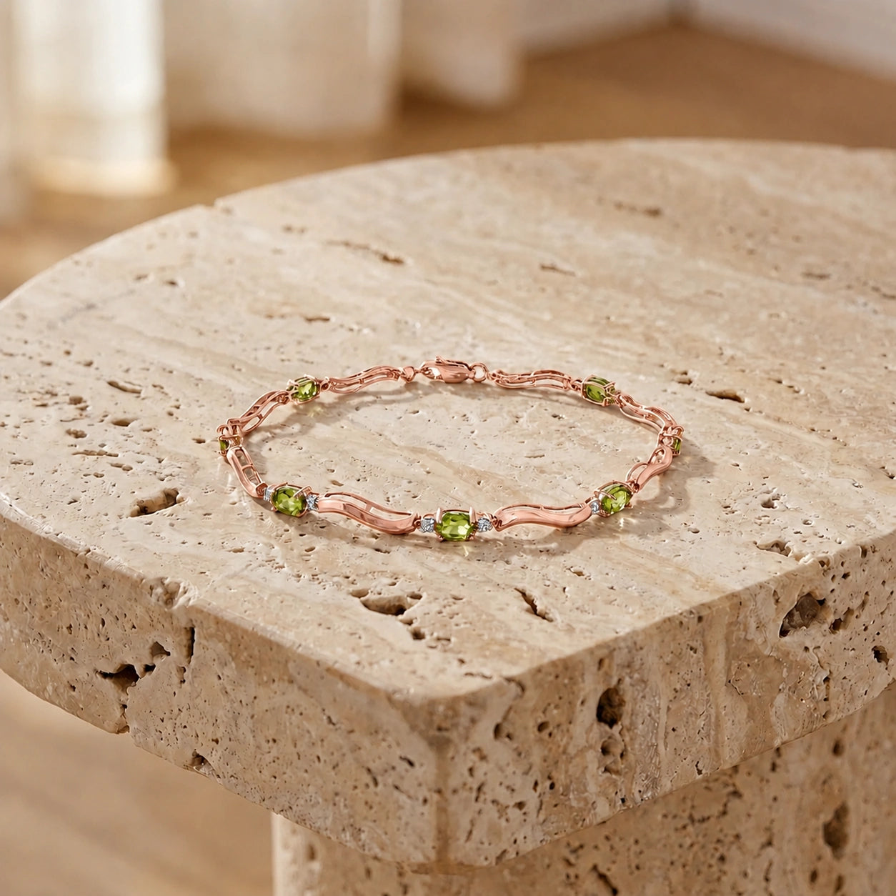 Rose Gold Reverie Bracelet Peridot 10K — Elvira