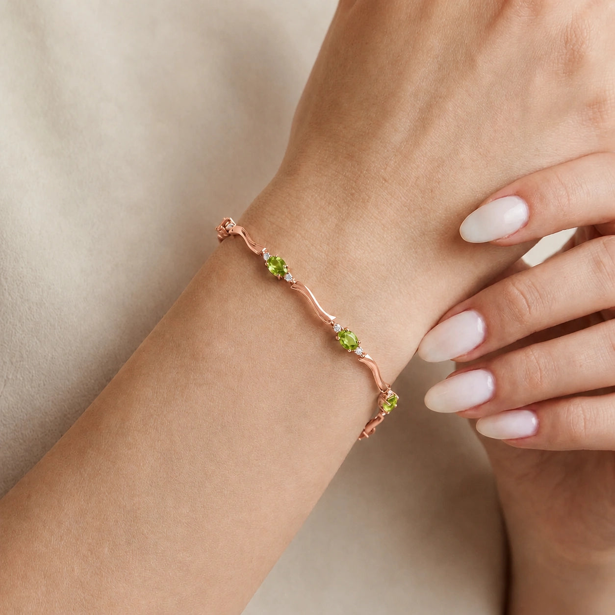 Rose Gold Reverie Bracelet Peridot 10K — Elvira