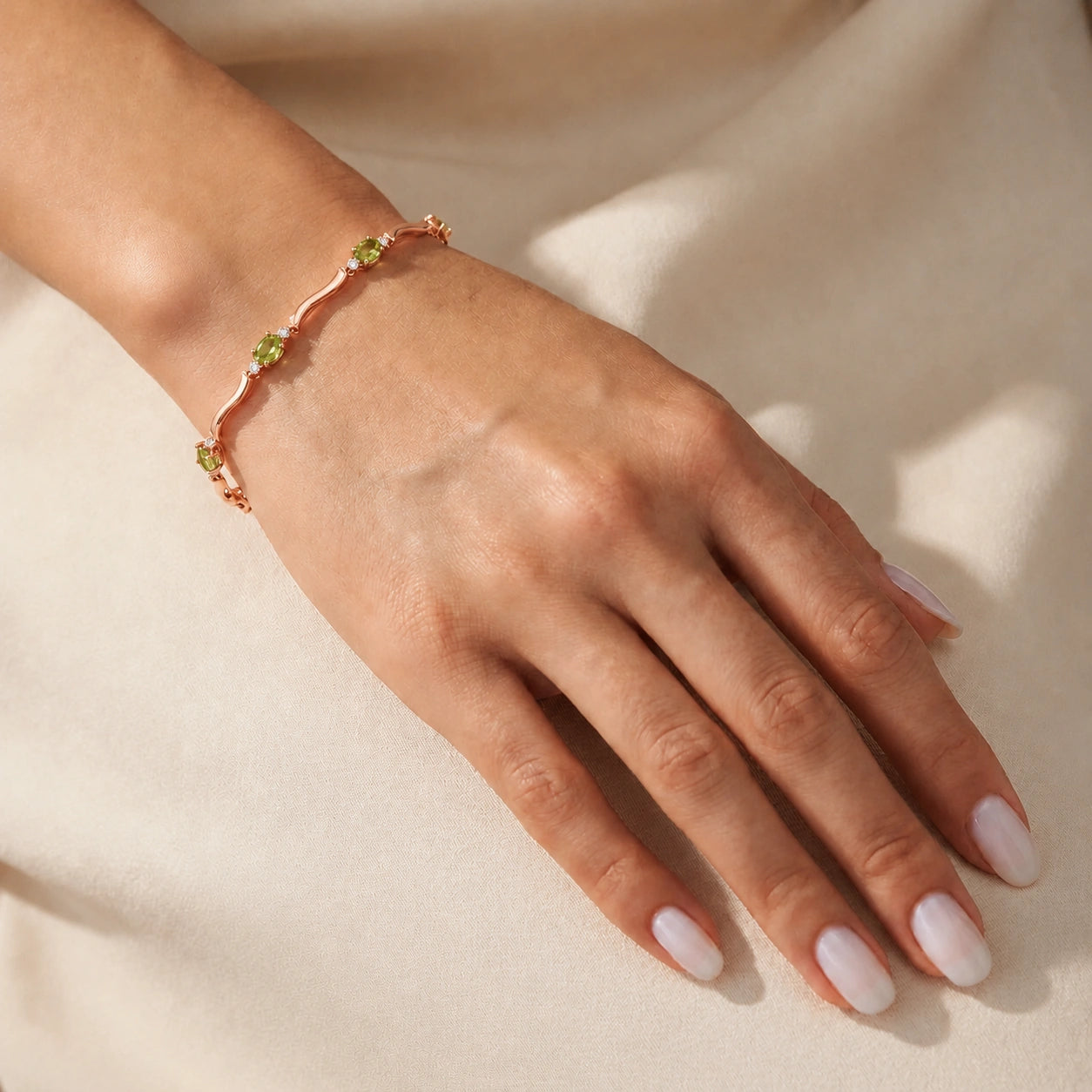 Rose Gold Reverie Bracelet Peridot 10K — Elvira
