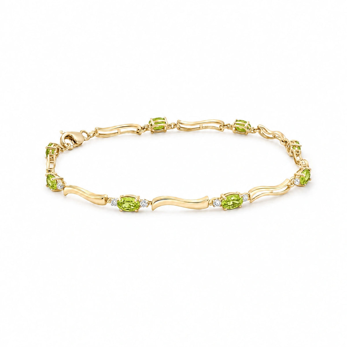 Yellow Gold Reverie Bracelet Peridot 10K — Elvira