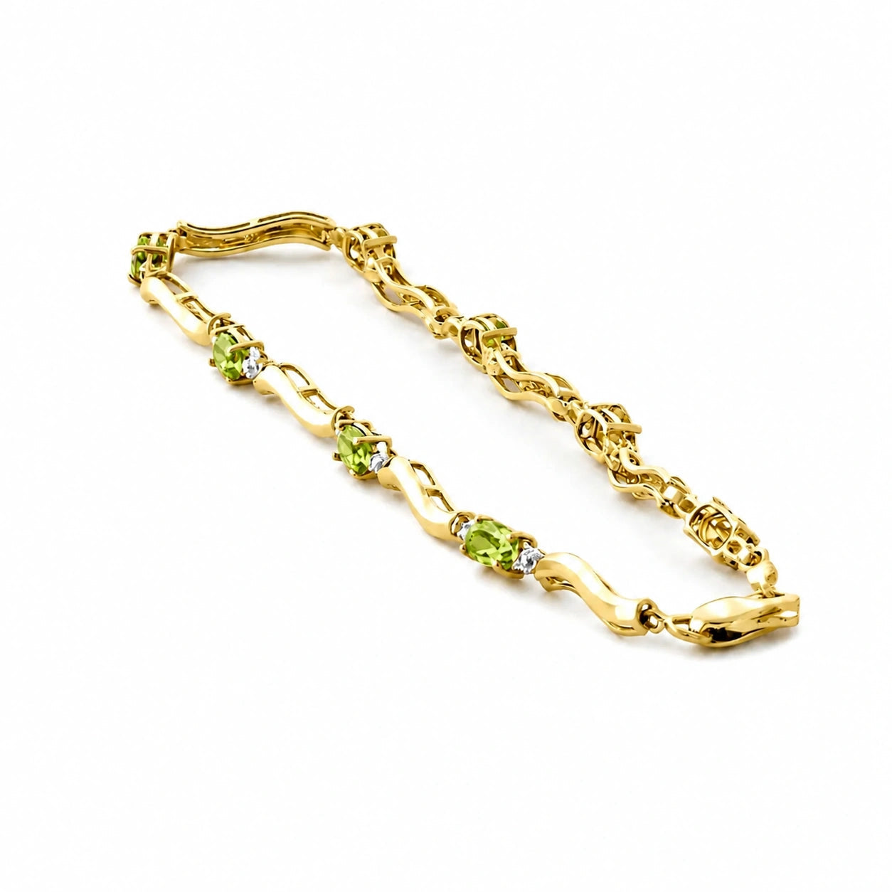 Yellow Gold Reverie Bracelet Peridot 10K — Elvira