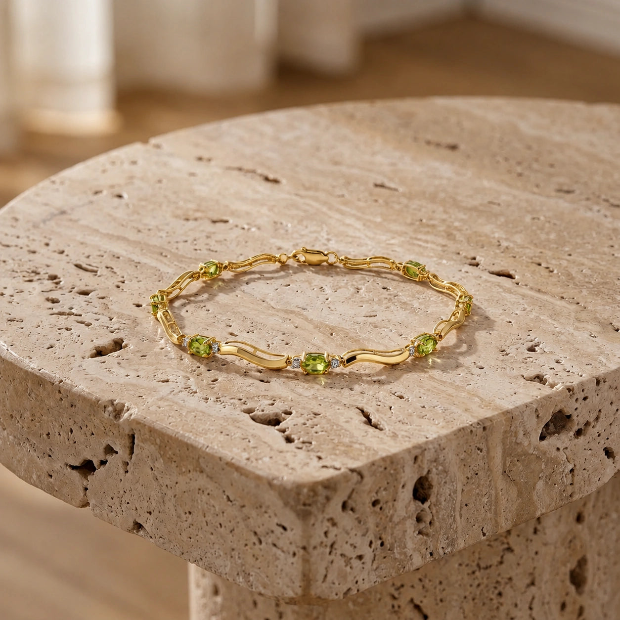 Yellow Gold Reverie Bracelet Peridot 10K — Elvira