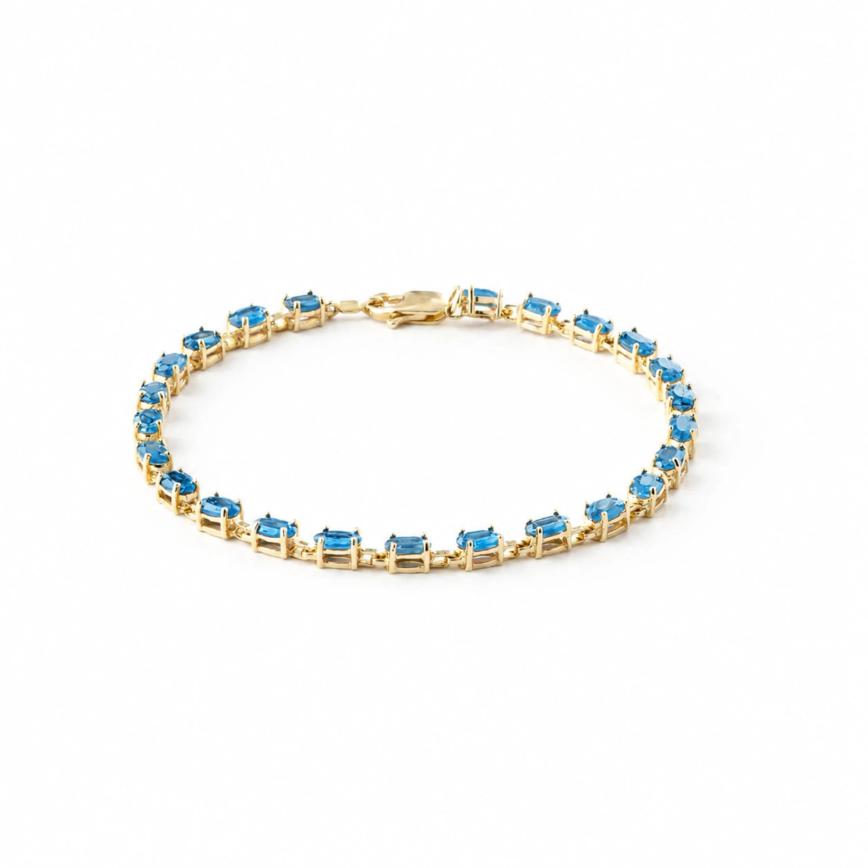 Yellow Gold Blue Topaz — Mariaguglielma