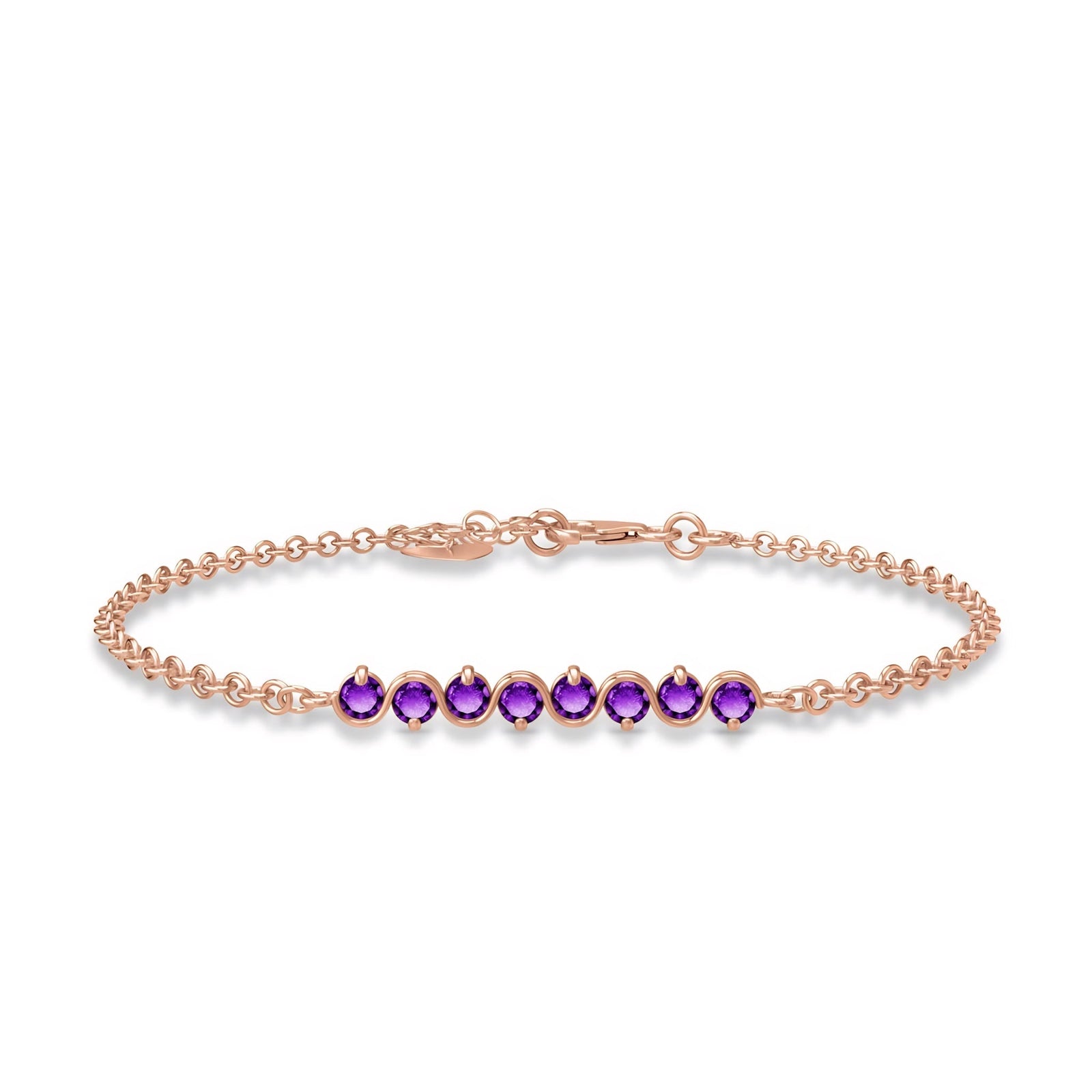 Rose Gold Bracelet Ruby 10K — Isolina