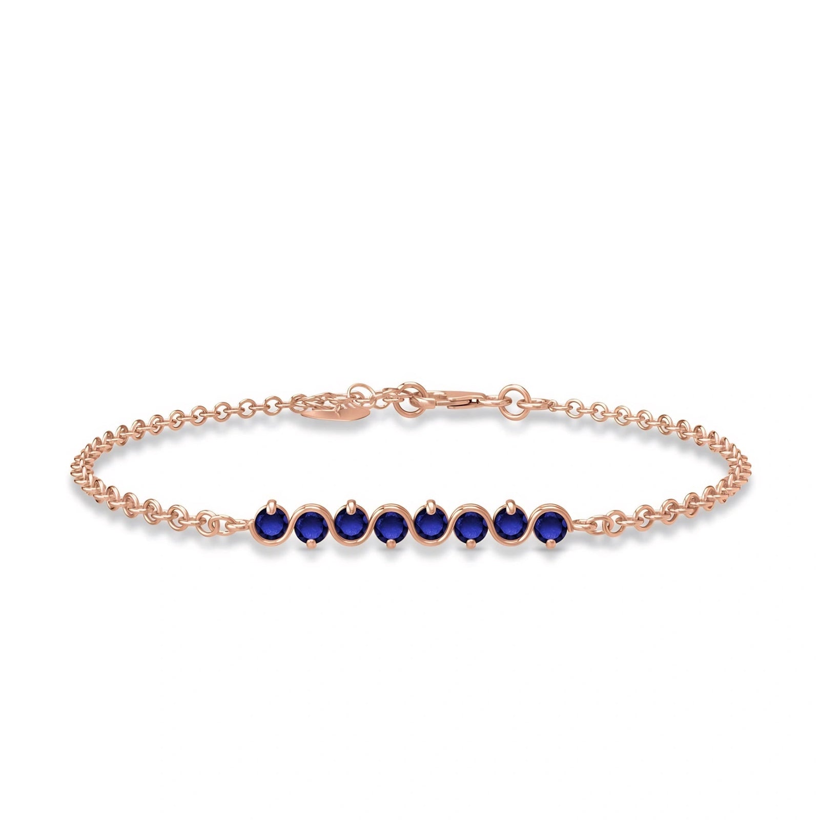 Rose Gold Bracelet Sapphire 10K — Isolina
