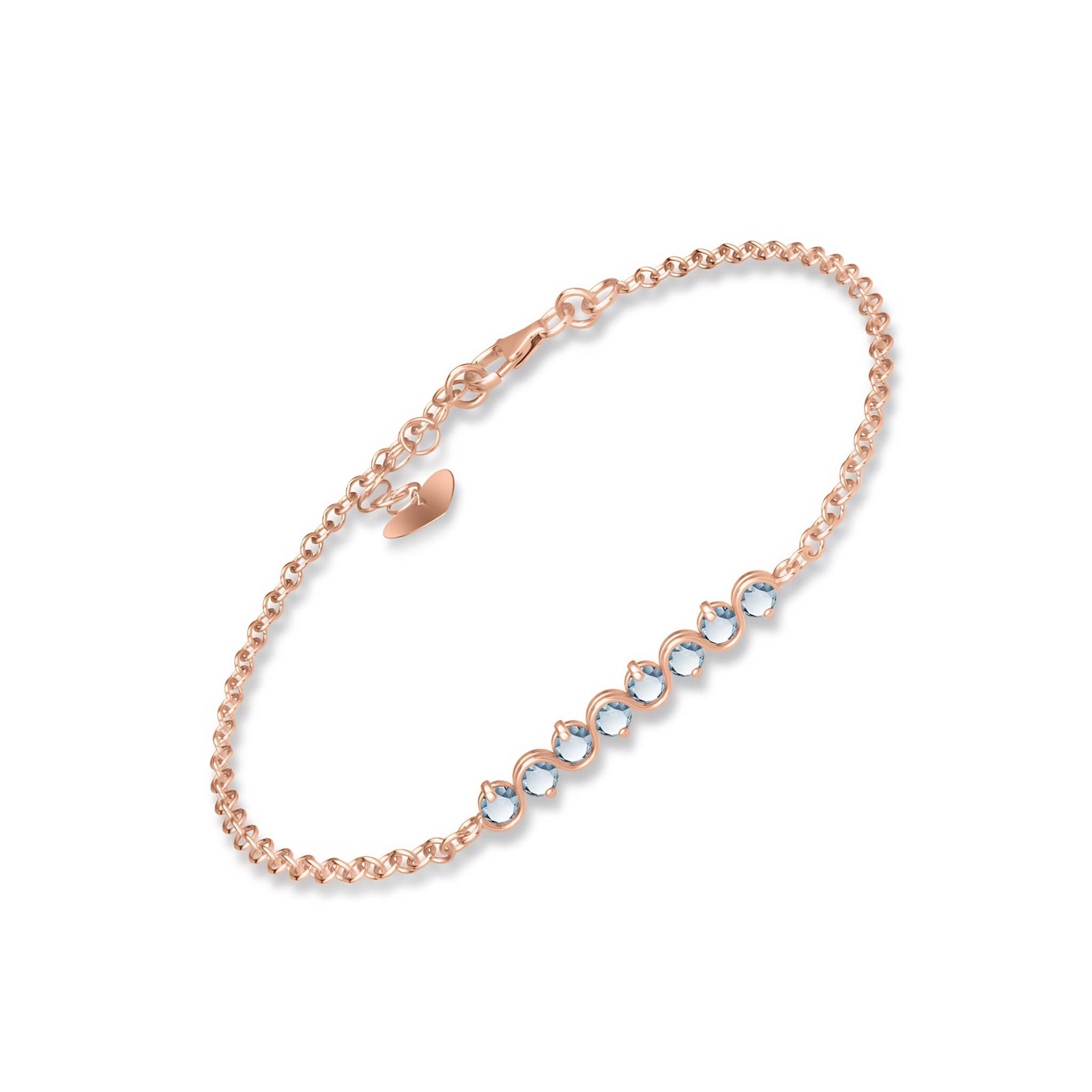 Rose Gold Bracelet Sapphire 10K — Isolina