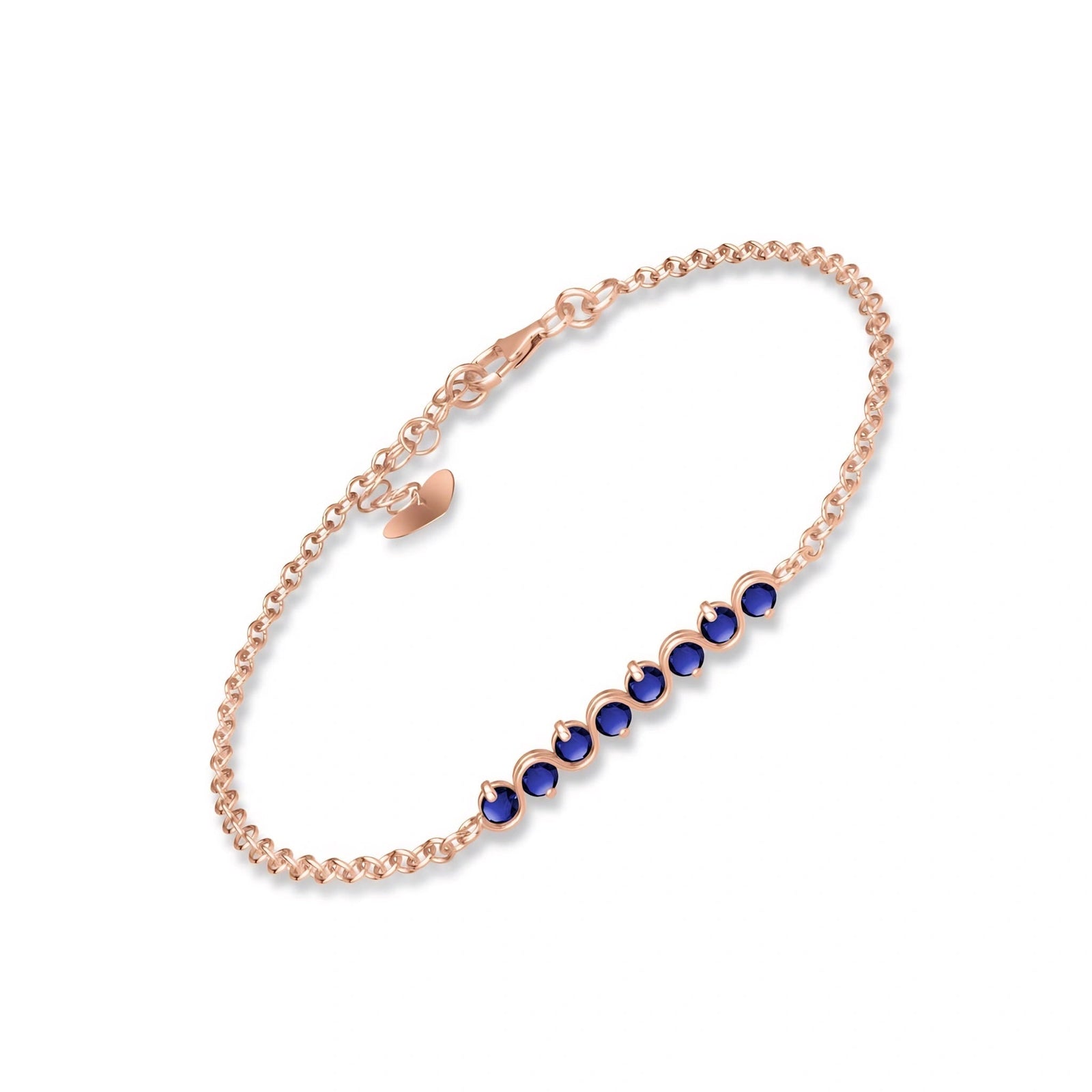 Rose Gold Bracelet Sapphire 10K — Isolina