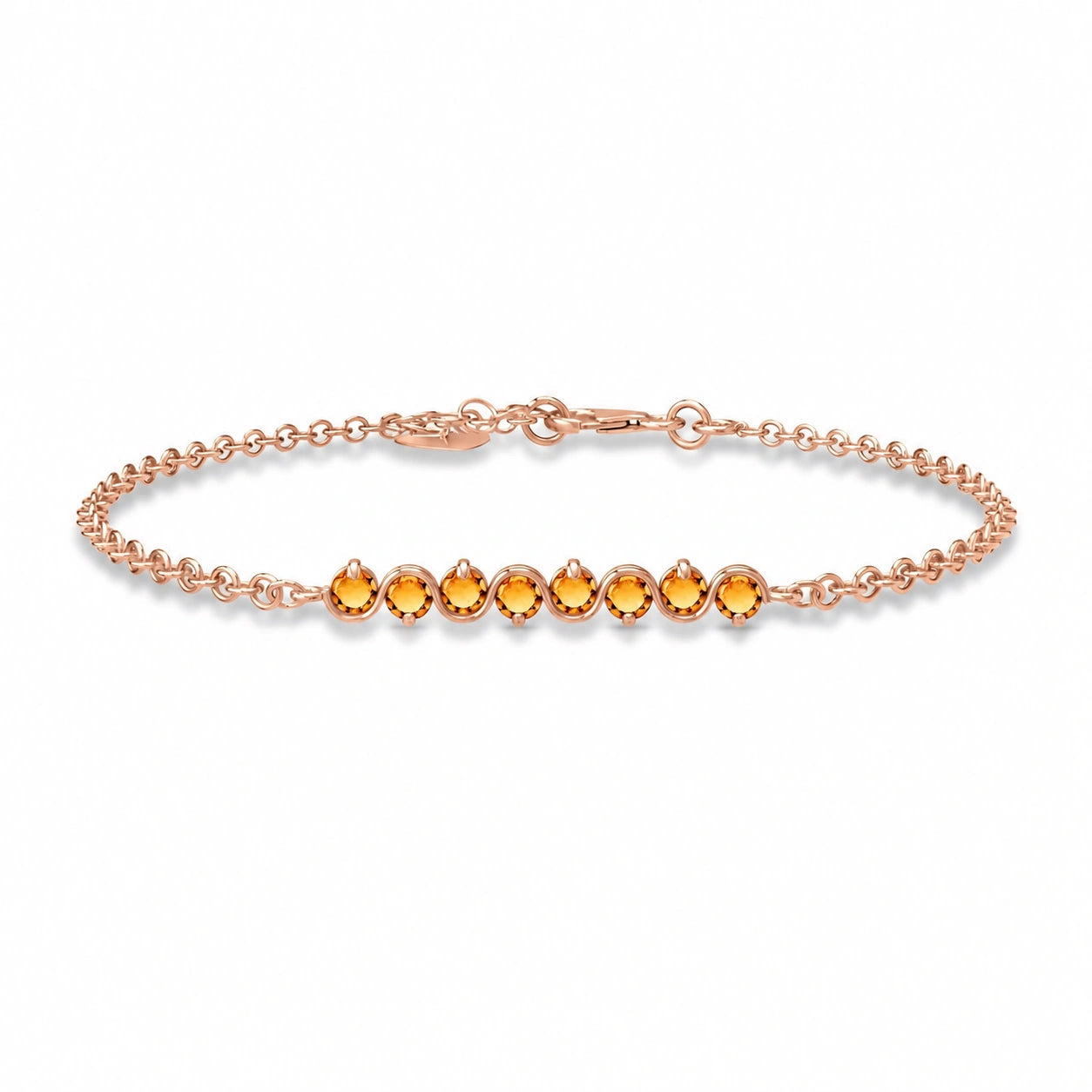 Rose Gold Bracelet Citrine 10K — Isolina