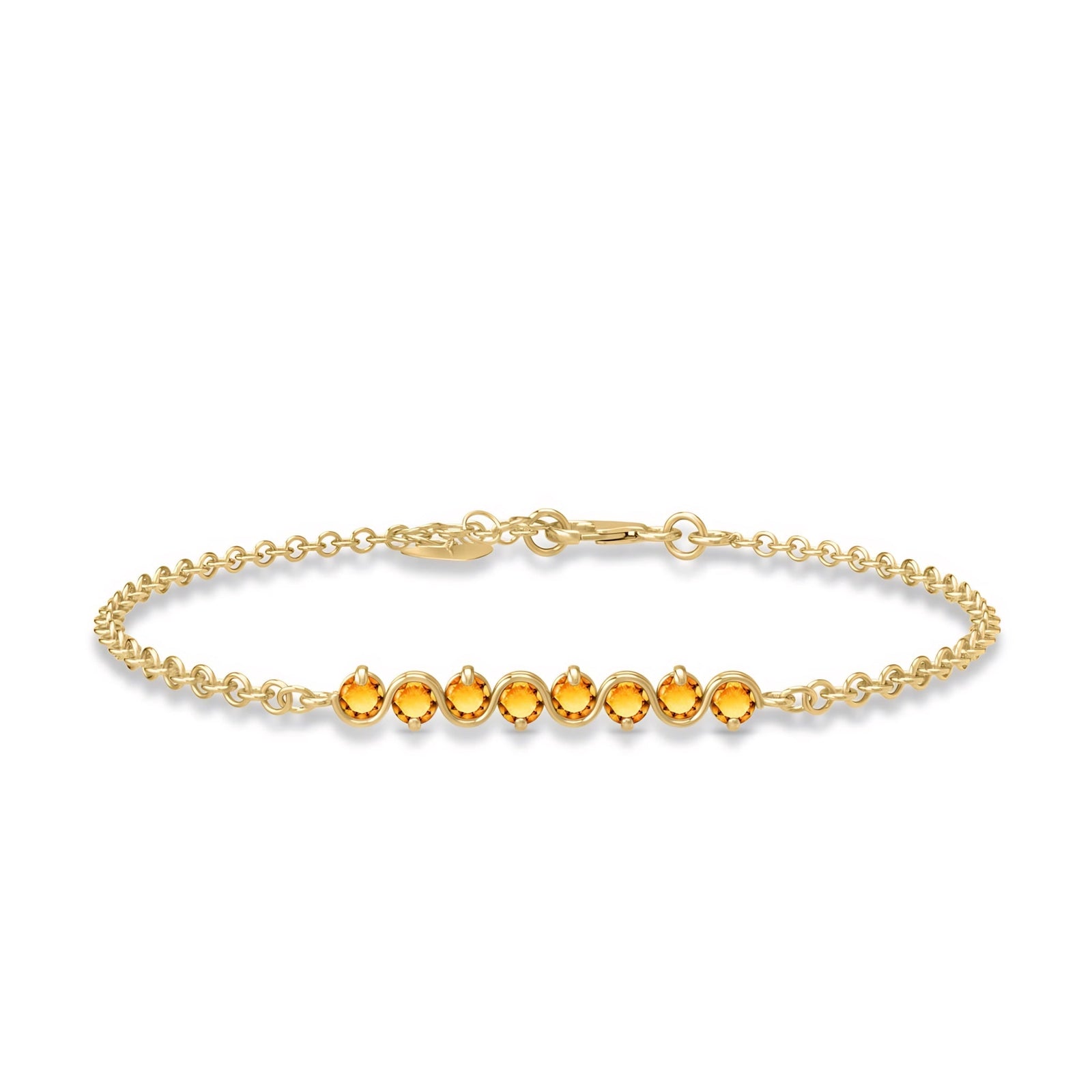 Yellow Gold Bracelet Citrine 10K — Isolina