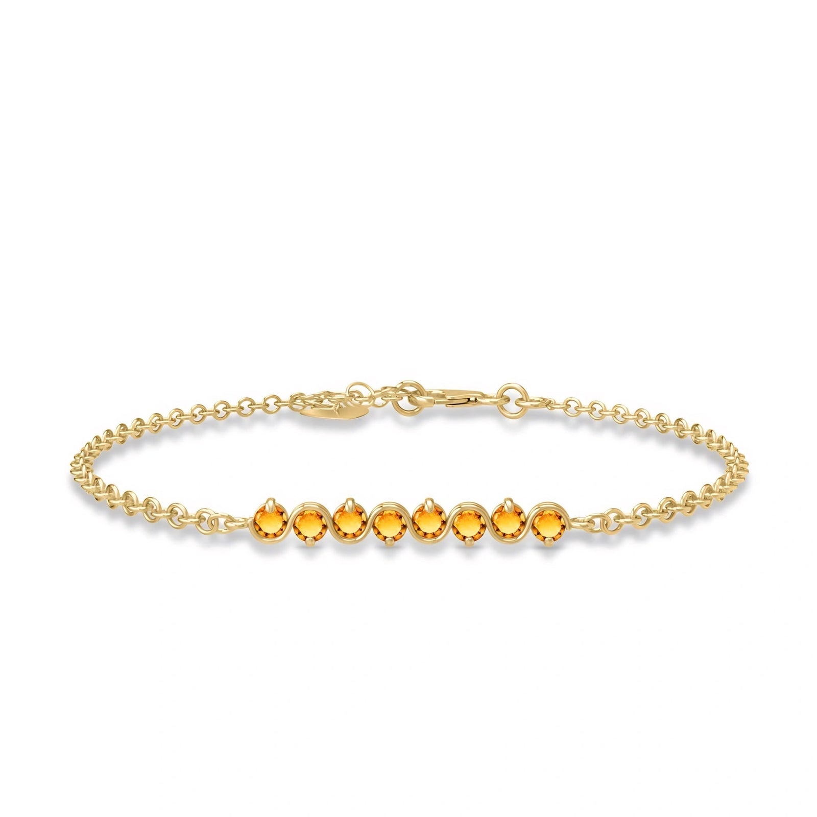 Yellow Gold Bracelet Citrine 10K — Isolina