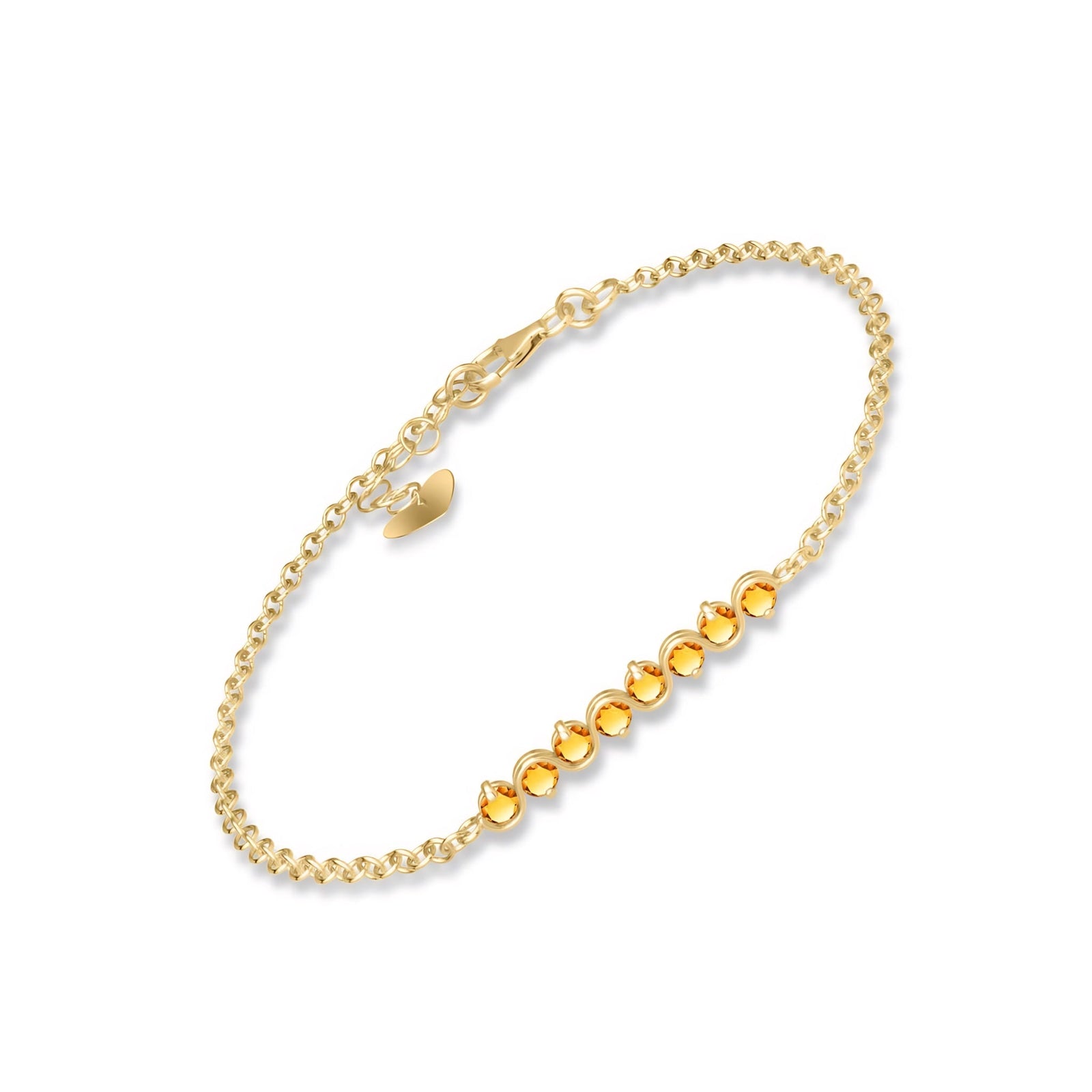 Yellow Gold Bracelet Citrine 10K — Isolina