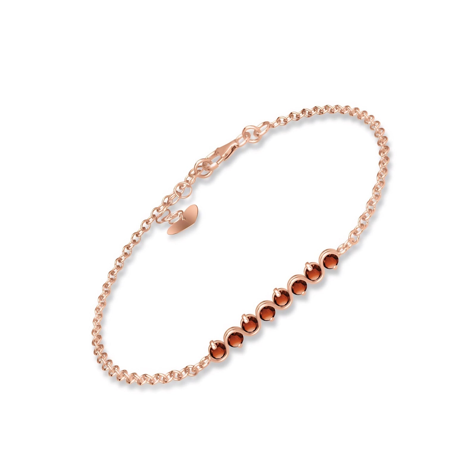 Rose Gold Bracelet Amethyst 10K — Isolina