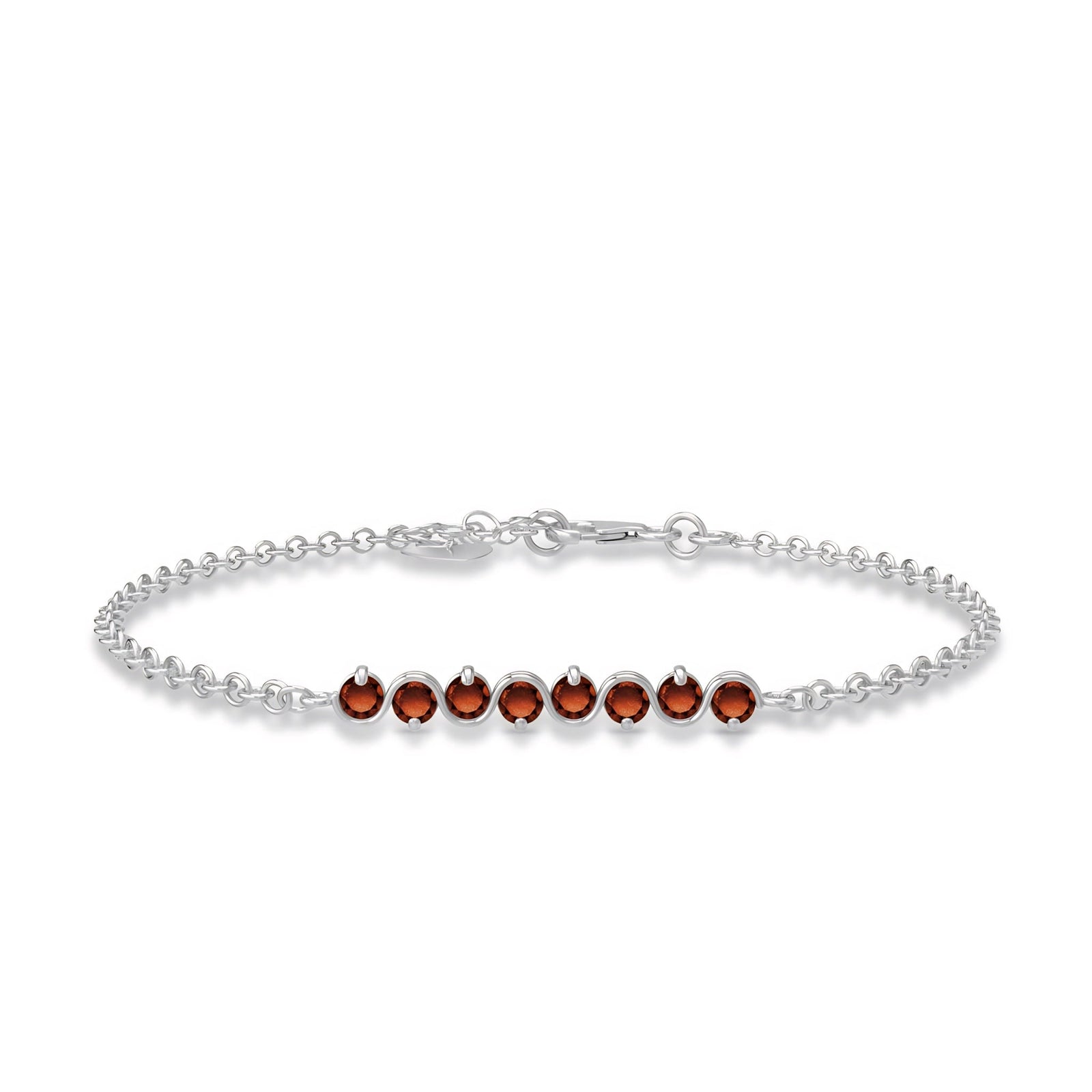 White Gold Bracelet Amethyst 10K — Isolina