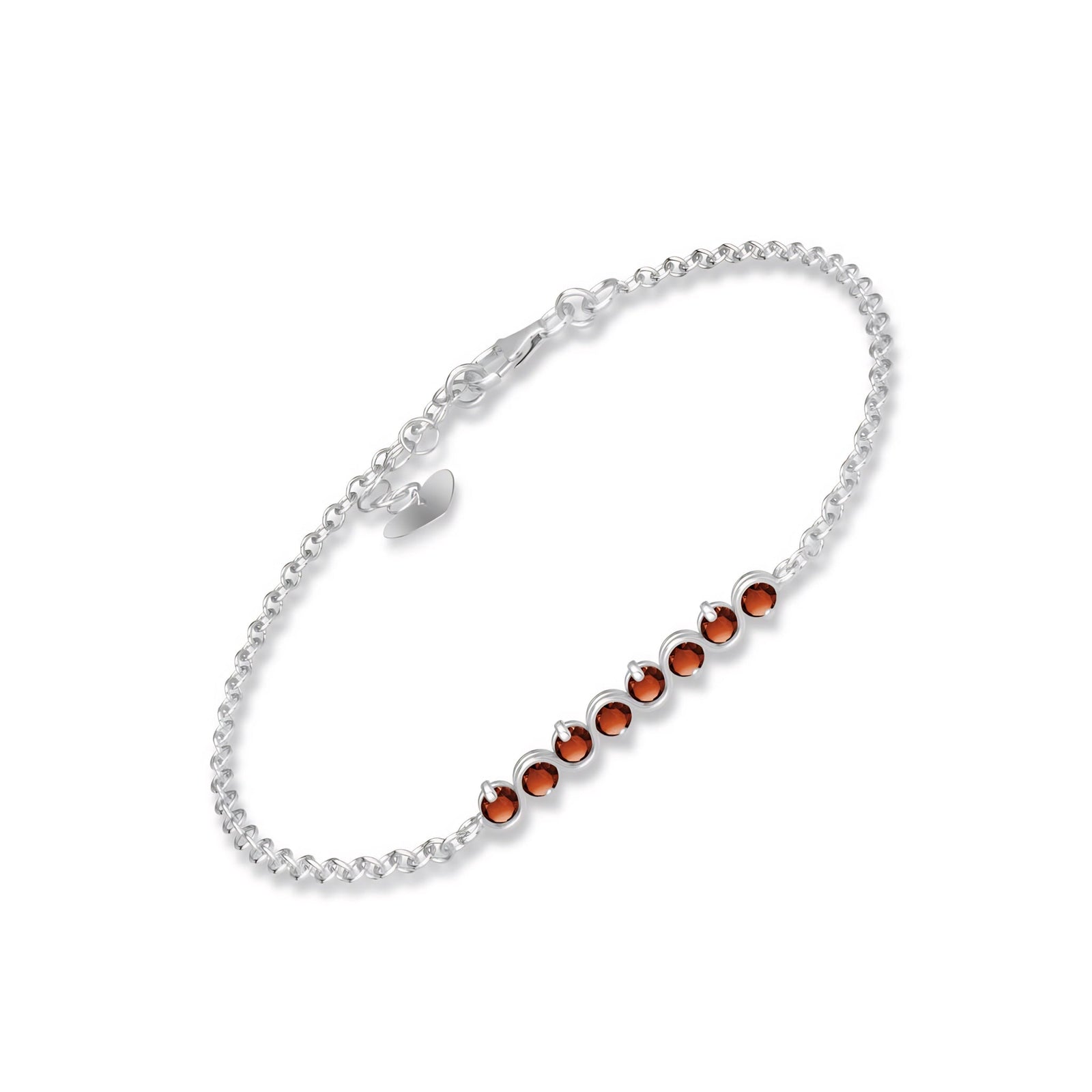 White Gold Bracelet Amethyst 10K — Isolina