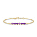 Yellow Gold Bracelet Amethyst 10K — Isolina
