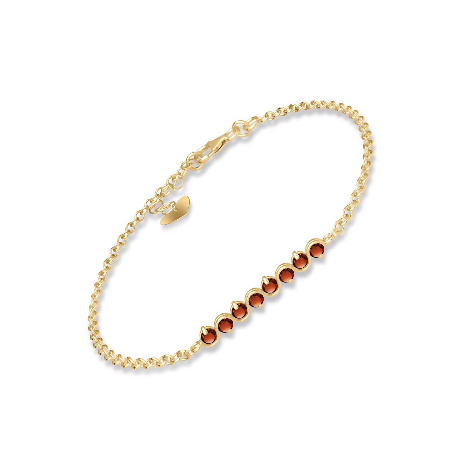 Yellow Gold Bracelet Amethyst 10K — Isolina