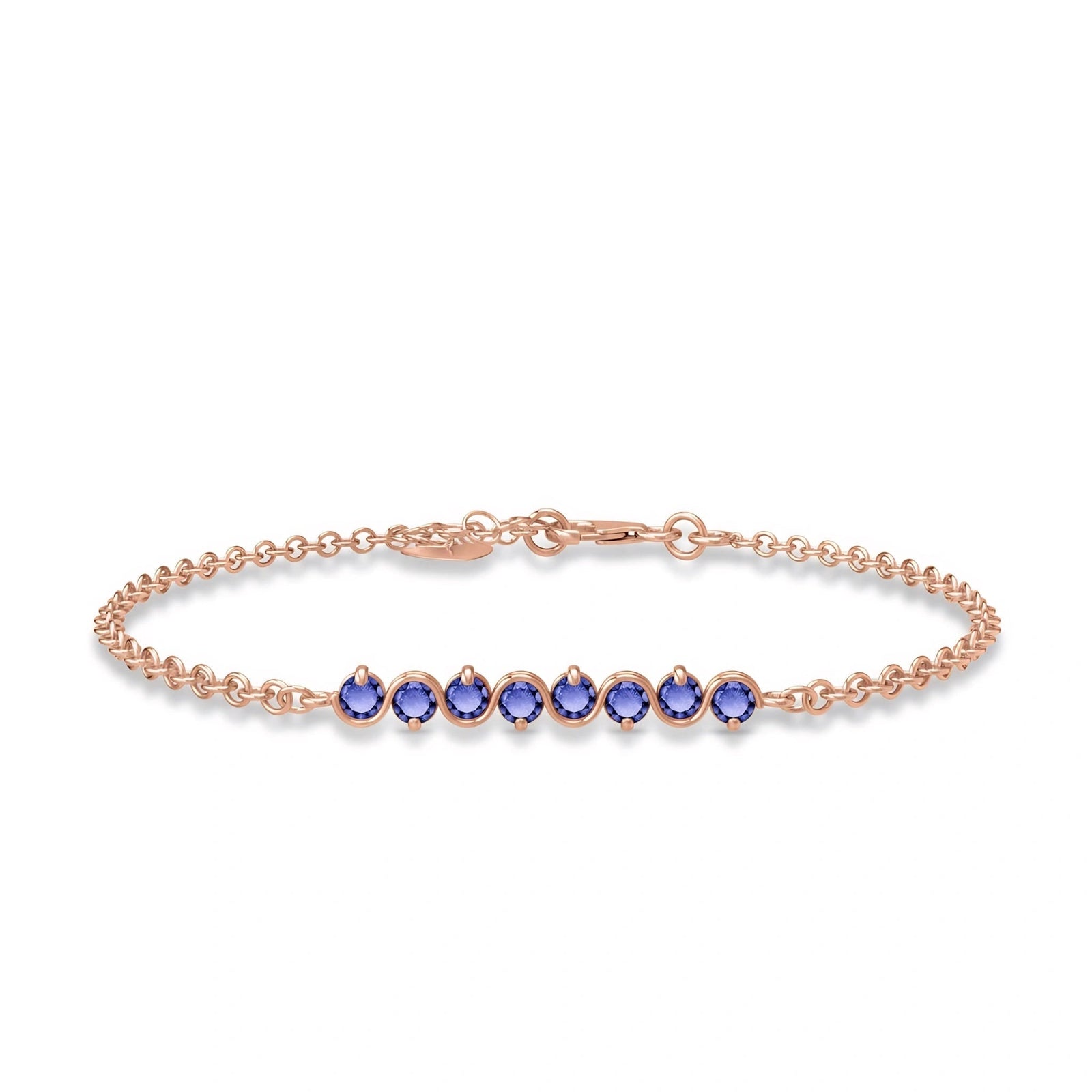 Rose Gold Bracelet Tanzanite 10K — Isolina