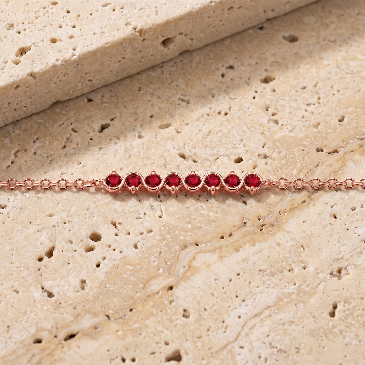 Rose Gold Bracelet Tanzanite 10K — Isolina