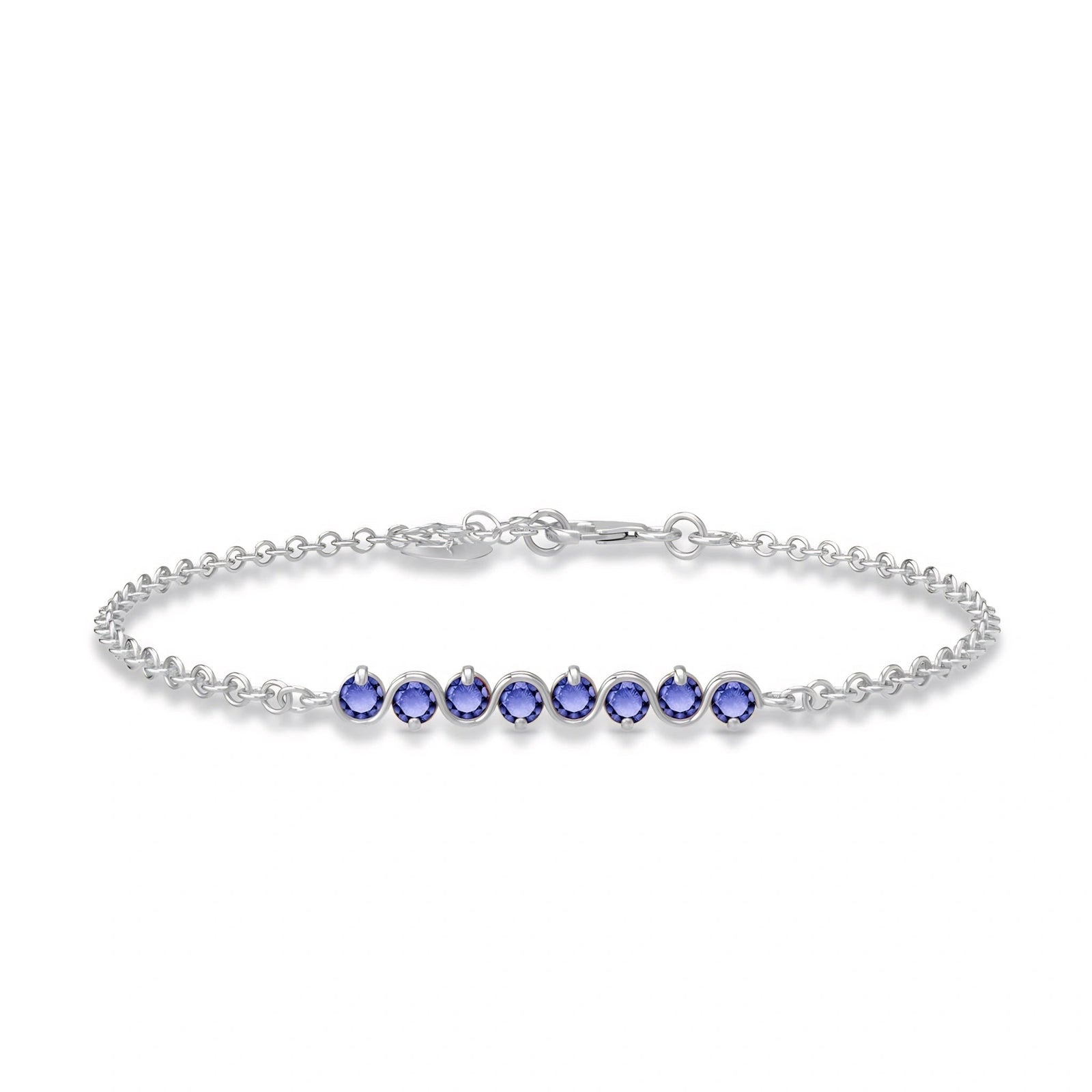 White Gold Bracelet Tanzanite 10K — Isolina