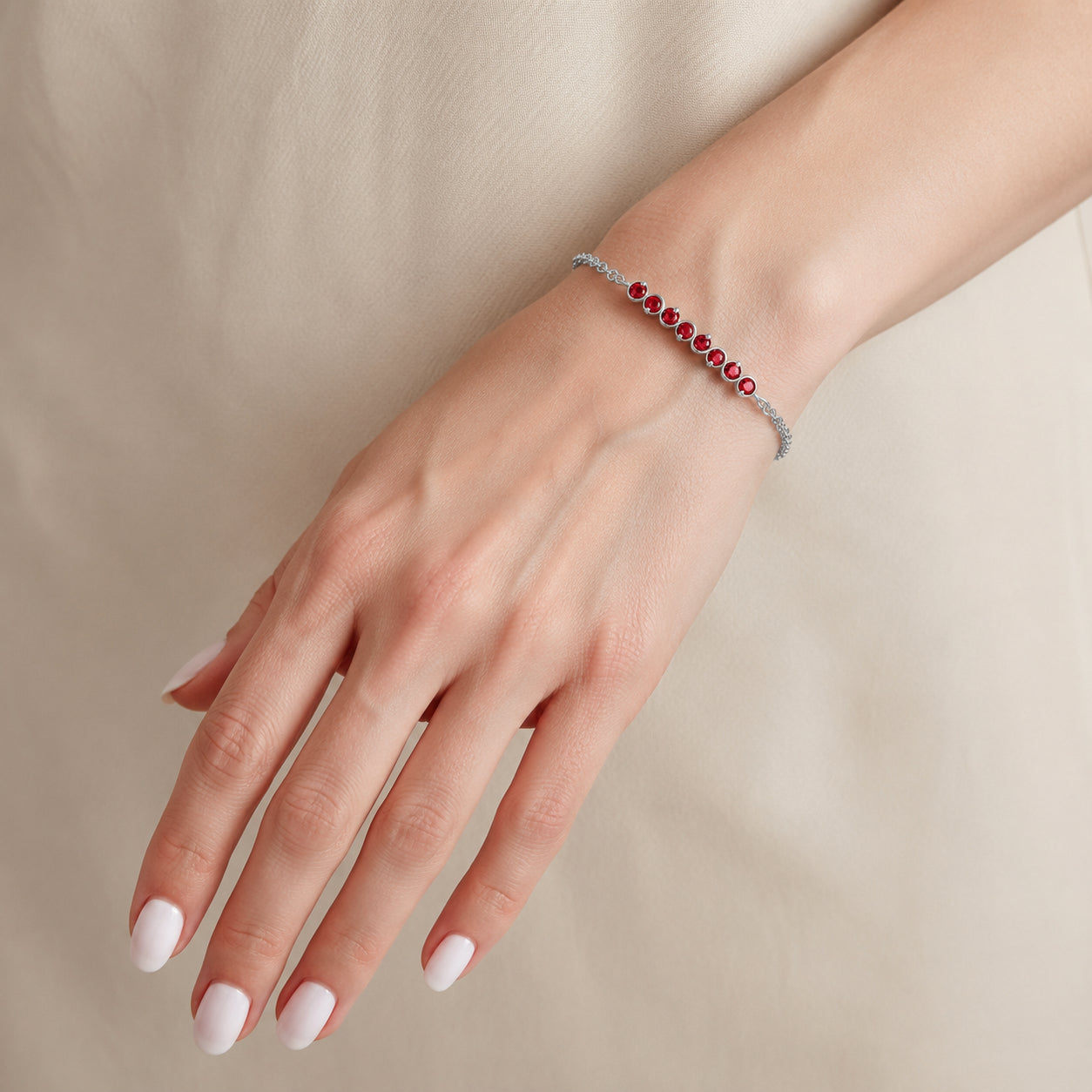 White Gold Bracelet Tanzanite 10K — Isolina