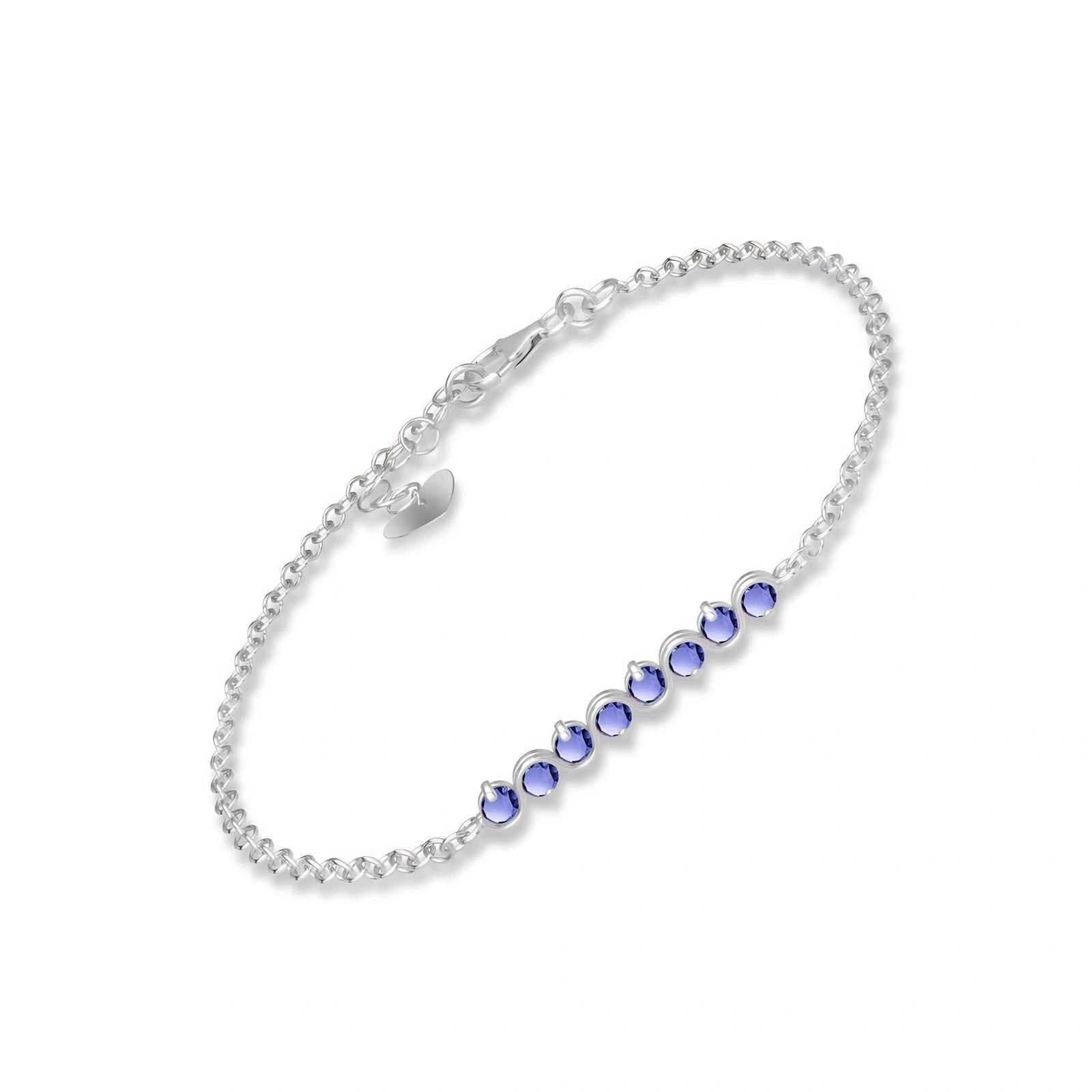 White Gold Bracelet Tanzanite 10K — Isolina