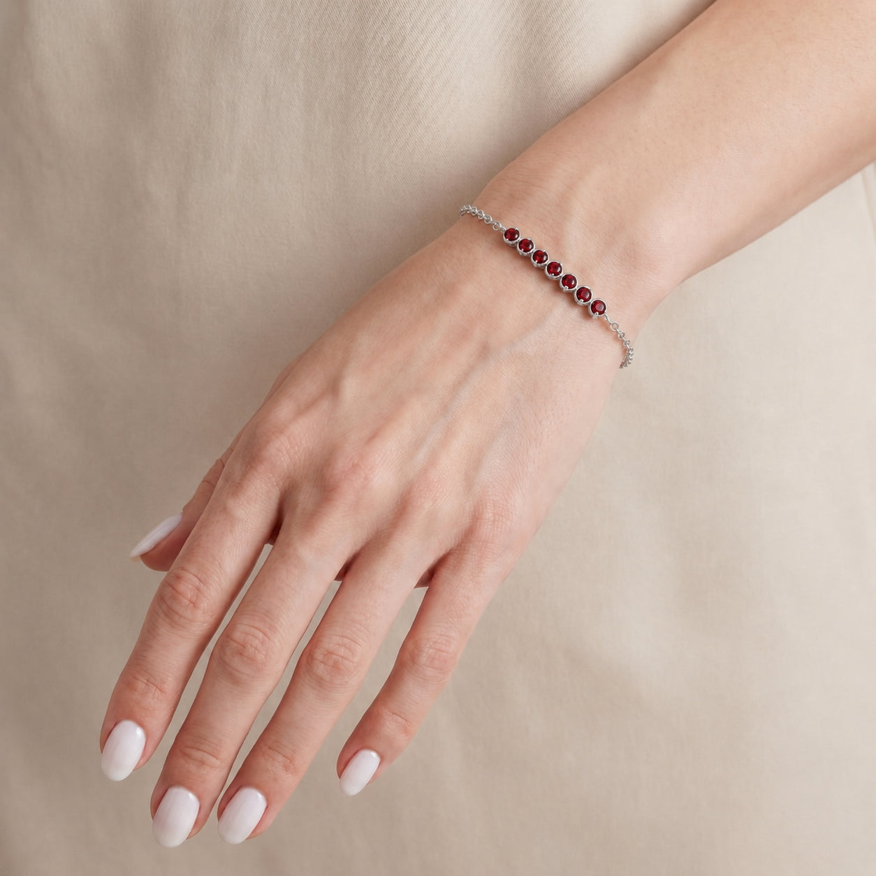 White Gold Bracelet Tanzanite 10K — Isolina