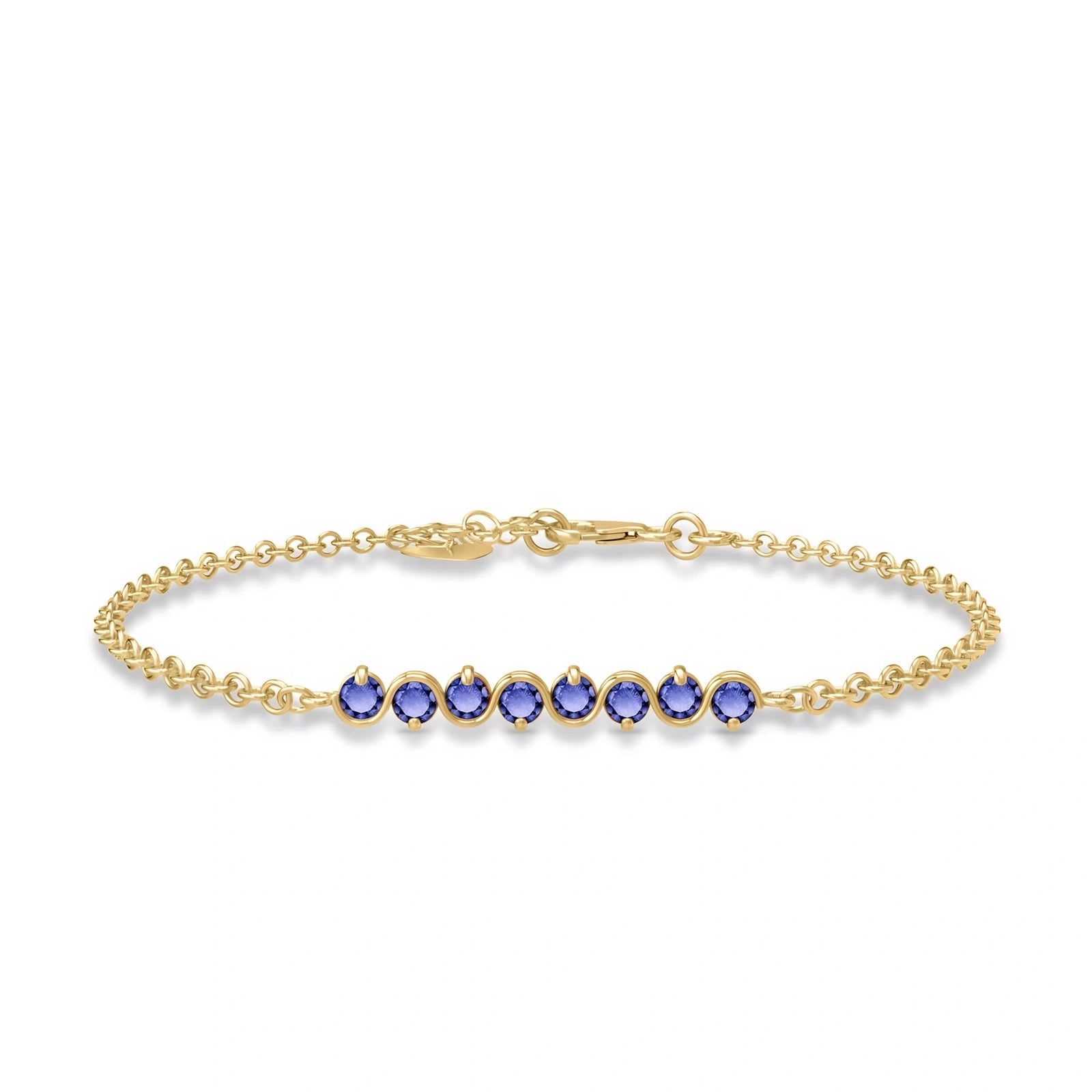 Yellow Gold Bracelet Tanzanite 10K — Isolina
