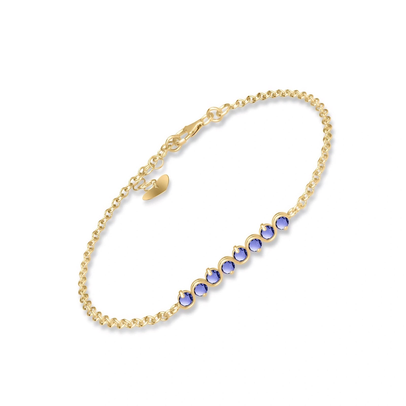 Yellow Gold Bracelet Tanzanite 10K — Isolina