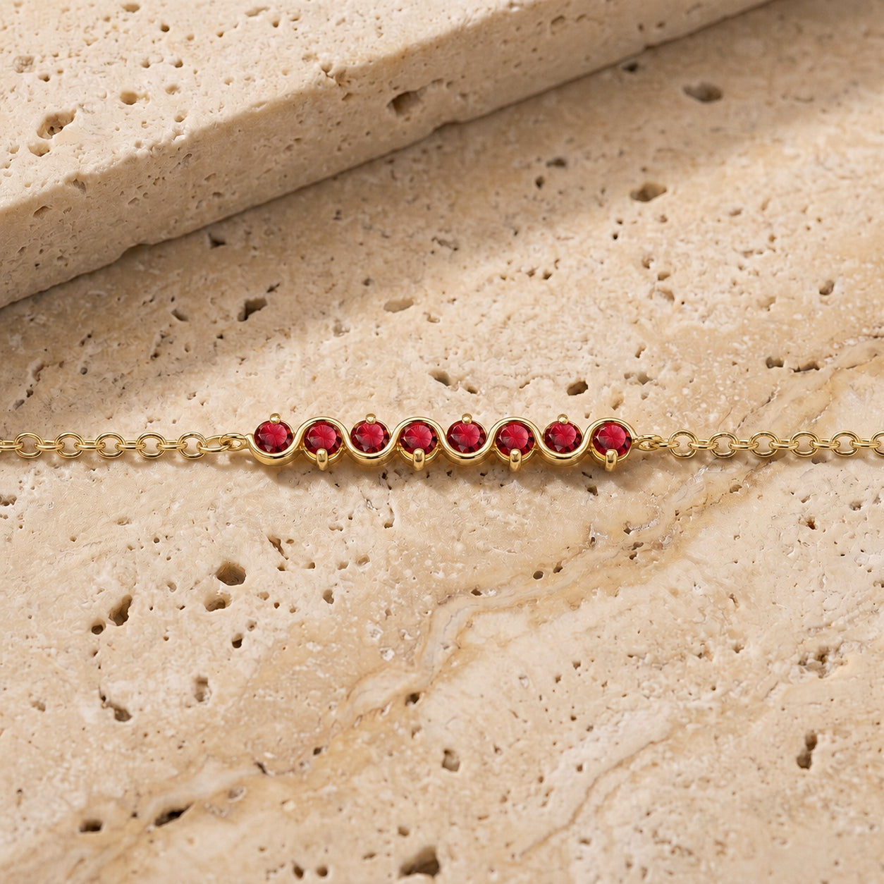 Yellow Gold Bracelet Tanzanite 10K — Isolina