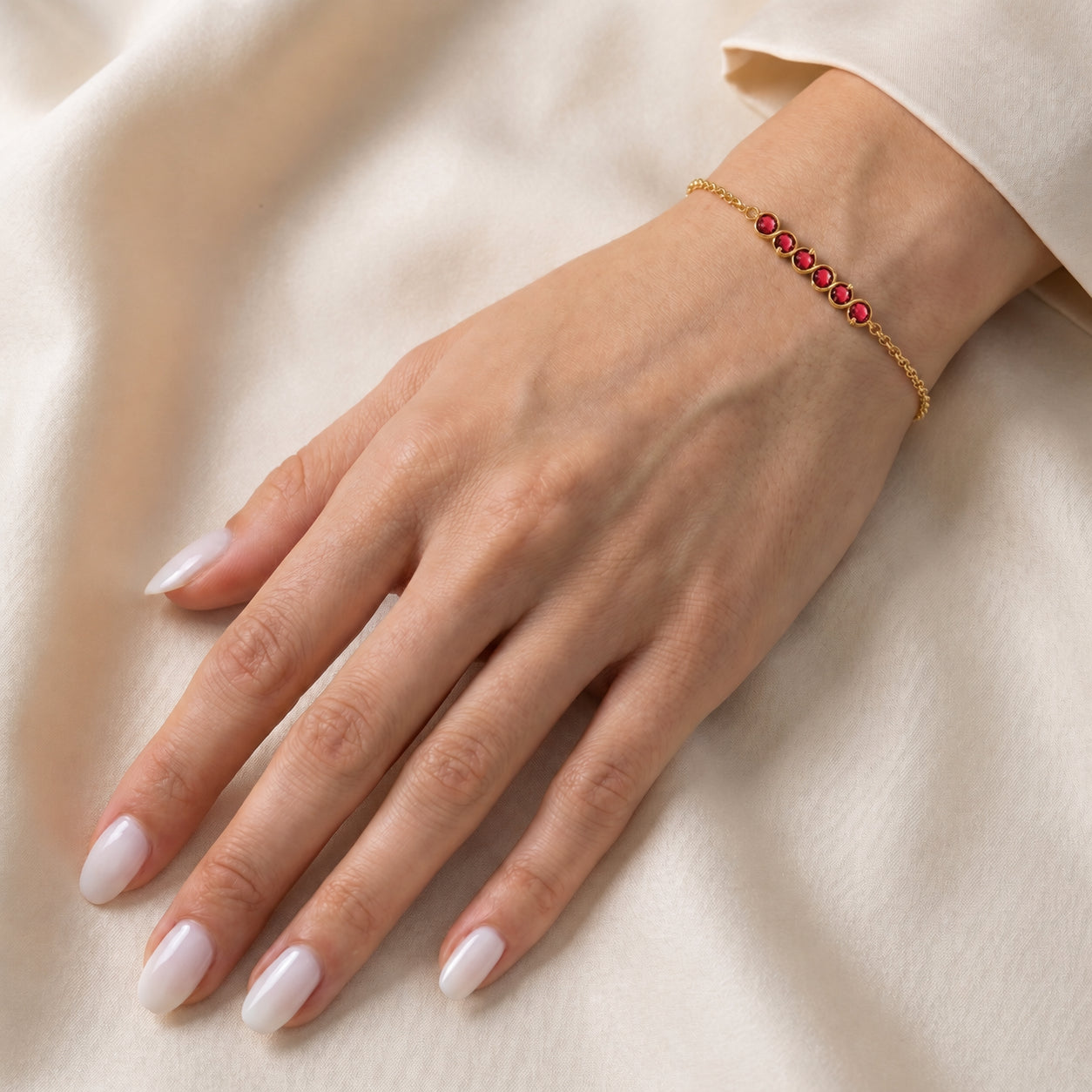 Yellow Gold Bracelet Tanzanite 10K — Isolina