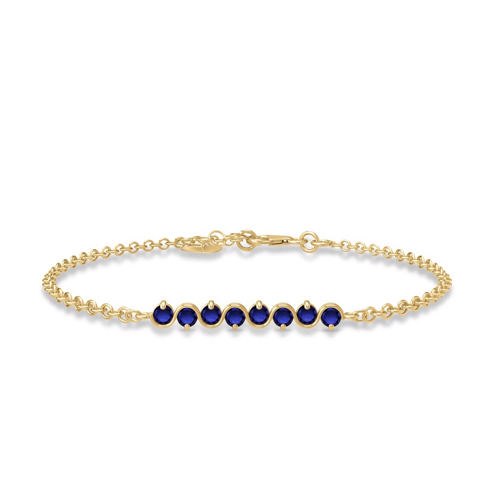 Yellow Gold Bracelet Garnet 10K — Isolina