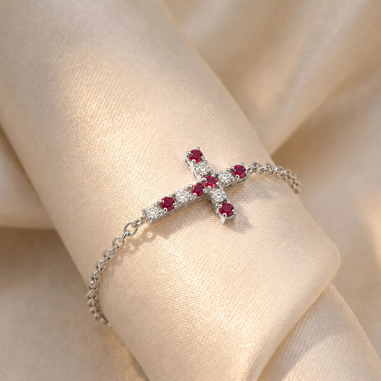 White Gold Ruby & Diamond — Mariailaria