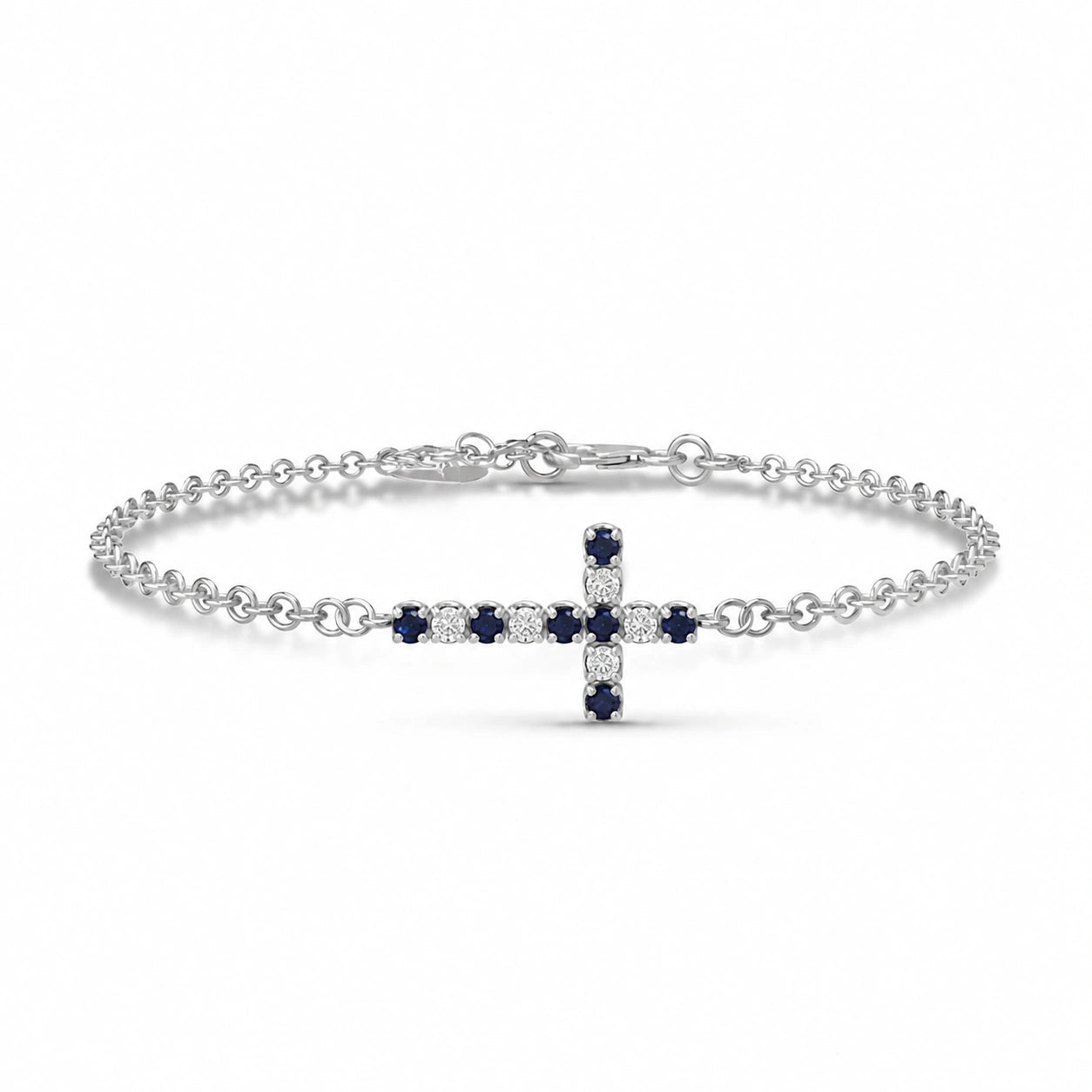 White Gold Sapphire & Diamond — Mariailaria