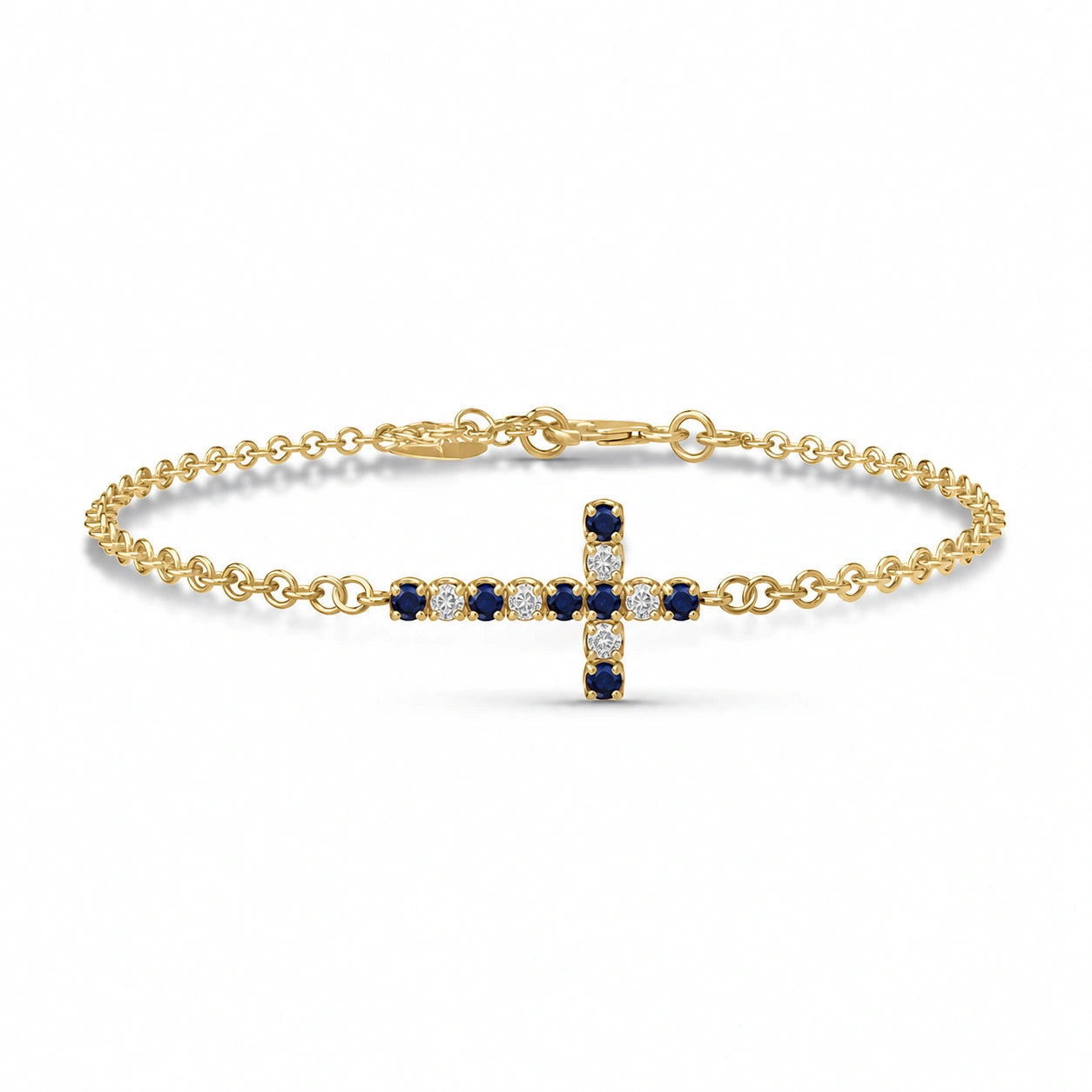 Yellow Gold Sapphire & Diamond — Mariailaria
