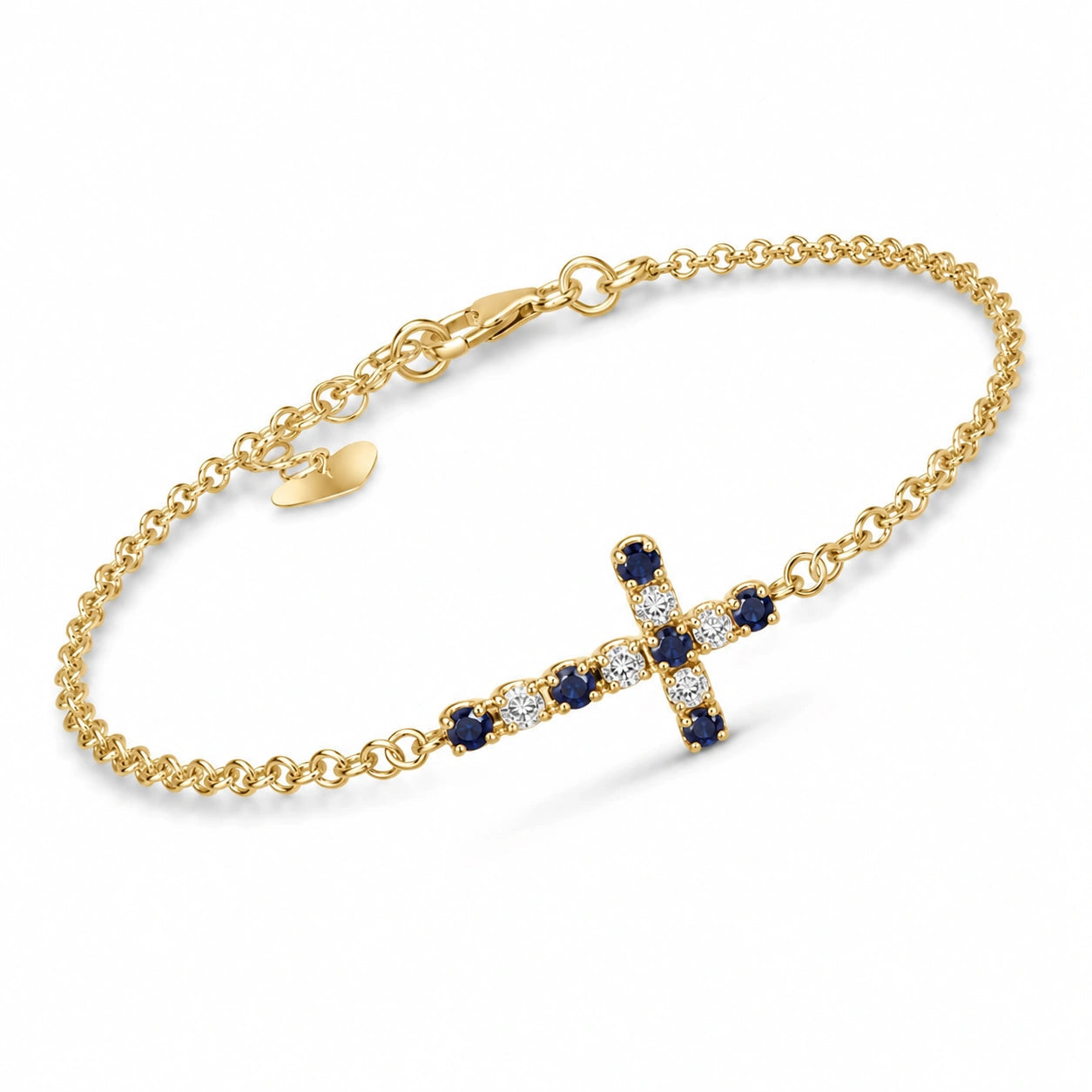 Yellow Gold Sapphire & Diamond — Mariailaria