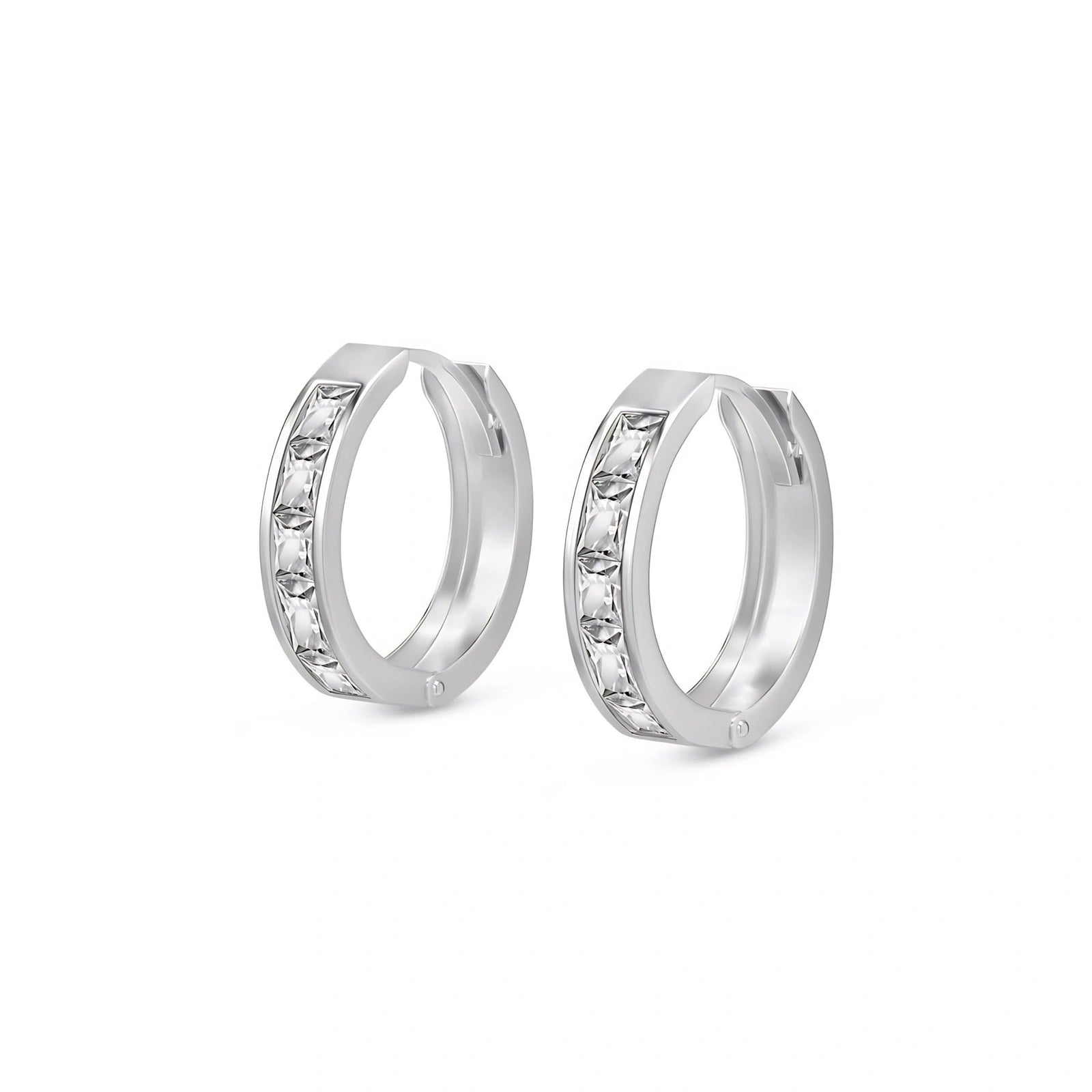 White Gold Earrings Zirconia 10K — Rachele