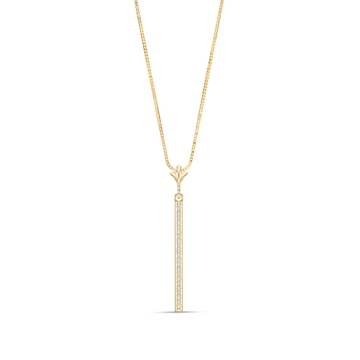 Yellow Gold Petal Pendant Necklace Diamond 10K — Saveria