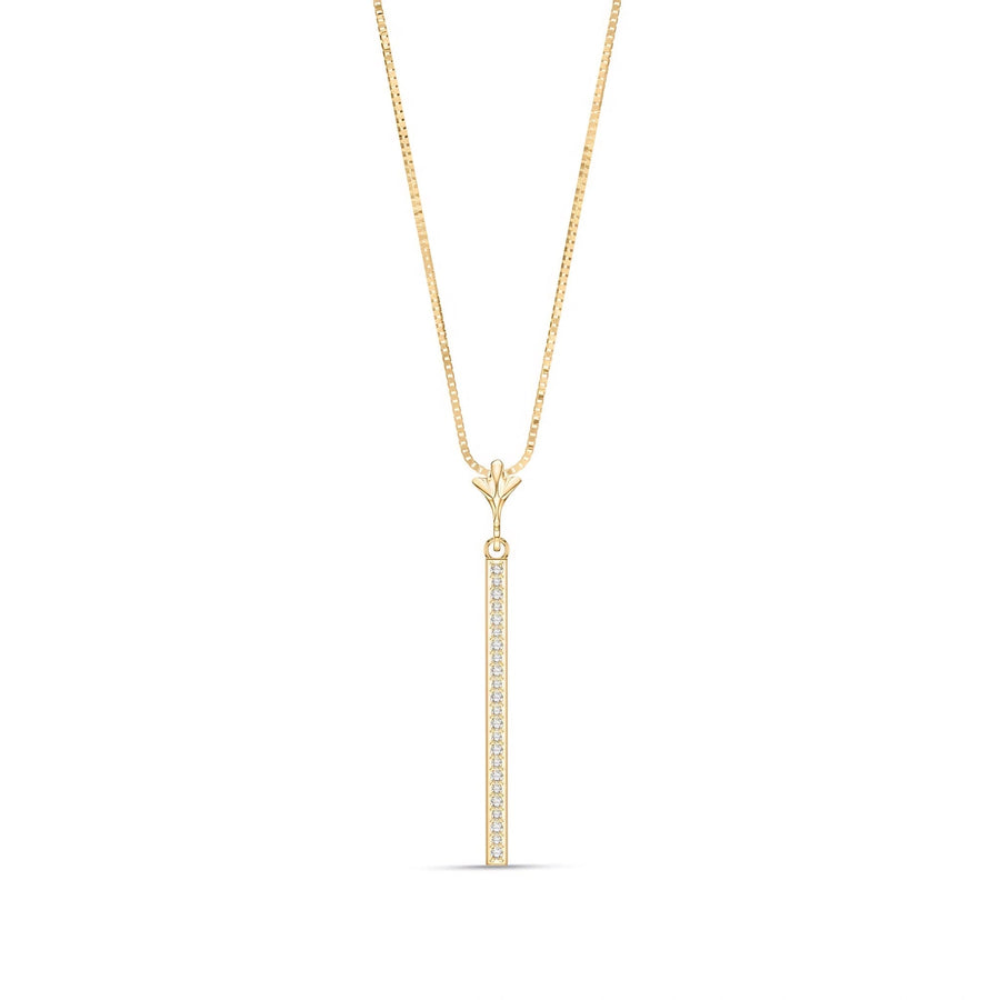 Yellow Gold Petal Pendant Necklace Diamond 10K — Saveria