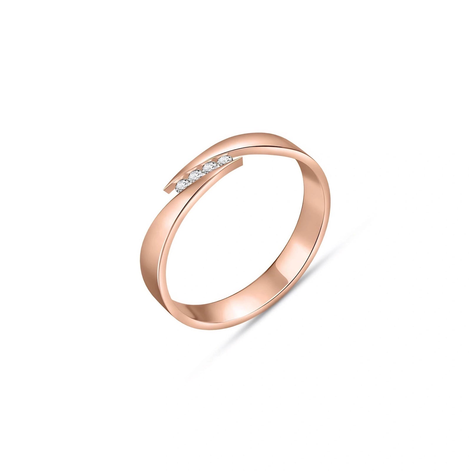 Rose Gold Engagement Ring Diamond 10K — Attilia