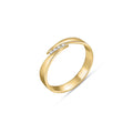 Yellow Gold Engagement Ring Diamond 10K — Attilia