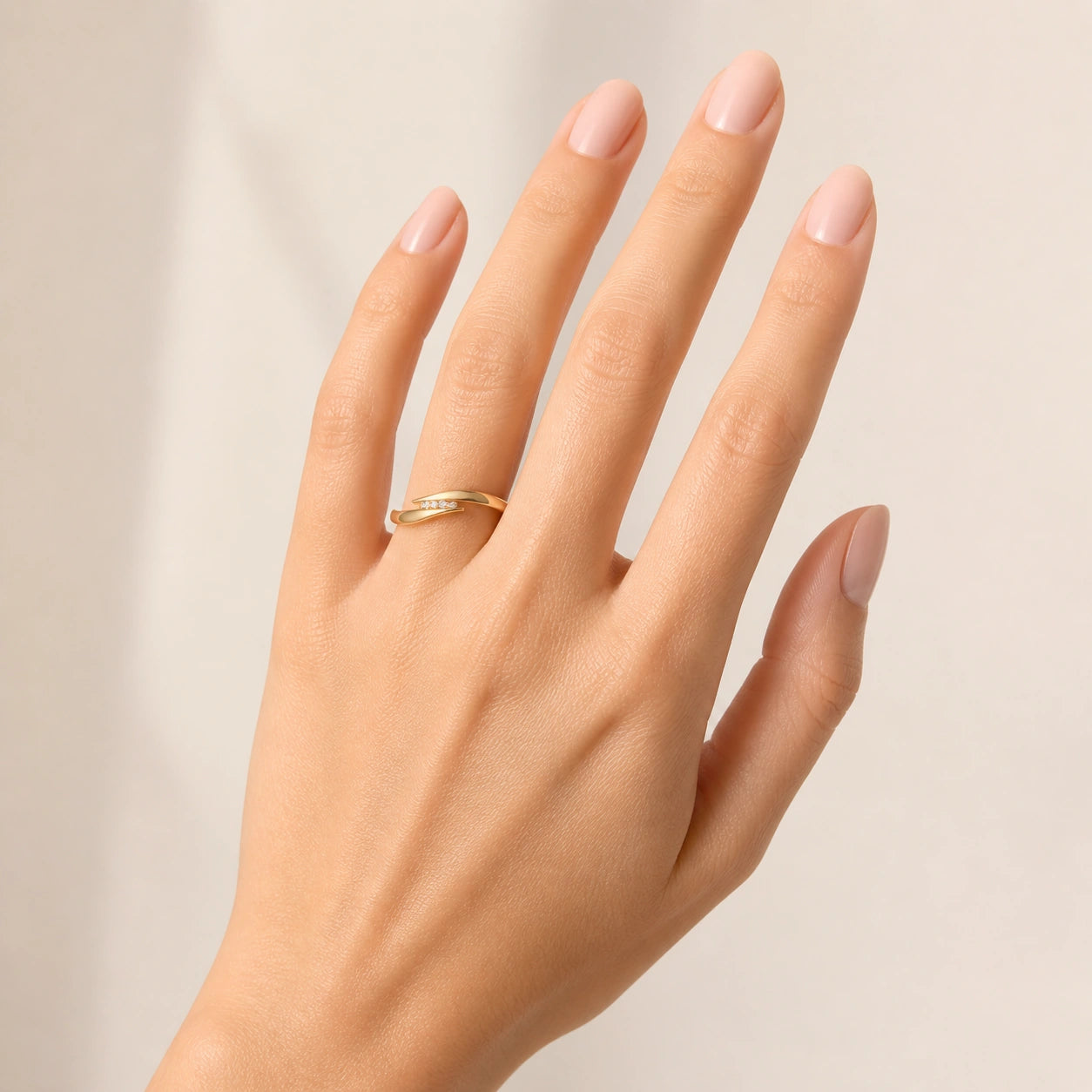 Yellow Gold Engagement Ring Diamond 10K — Attilia