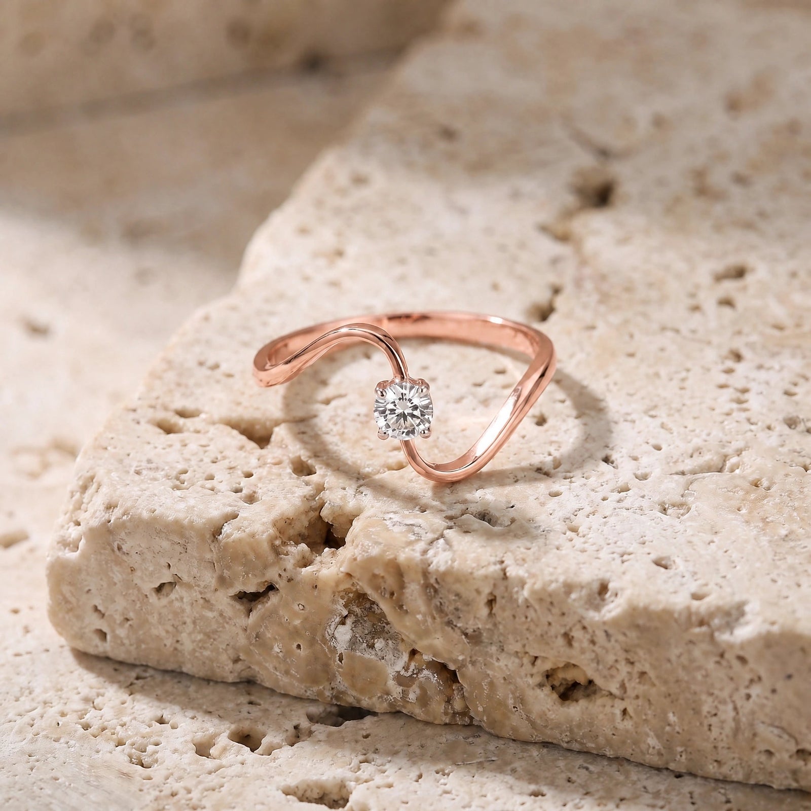 Rose Gold Reverie Engagement Ring Diamond 10K — Artemisia