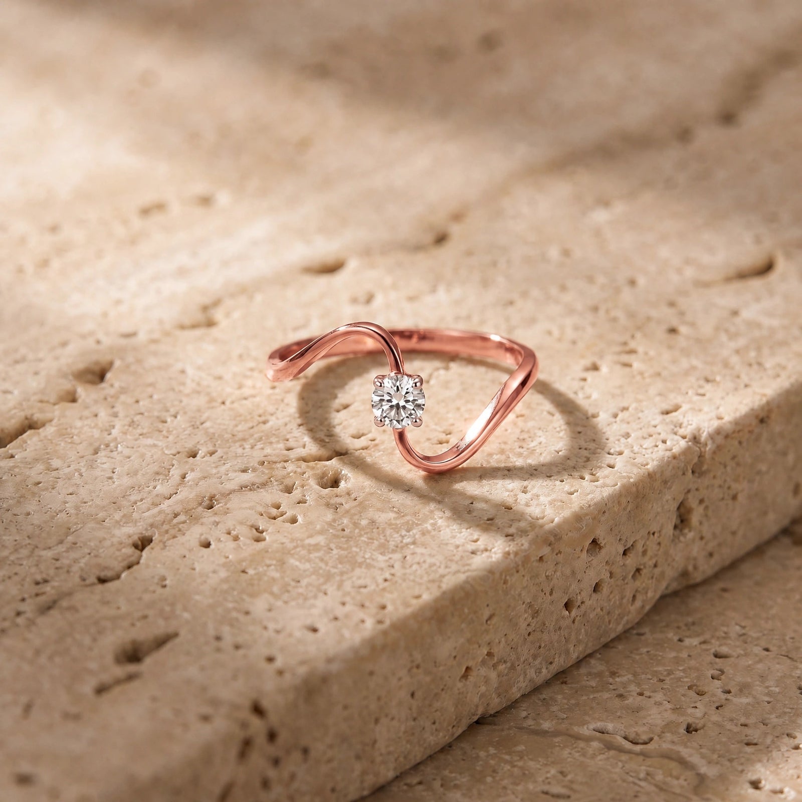 Rose Gold Reverie Engagement Ring Diamond 10K — Artemisia