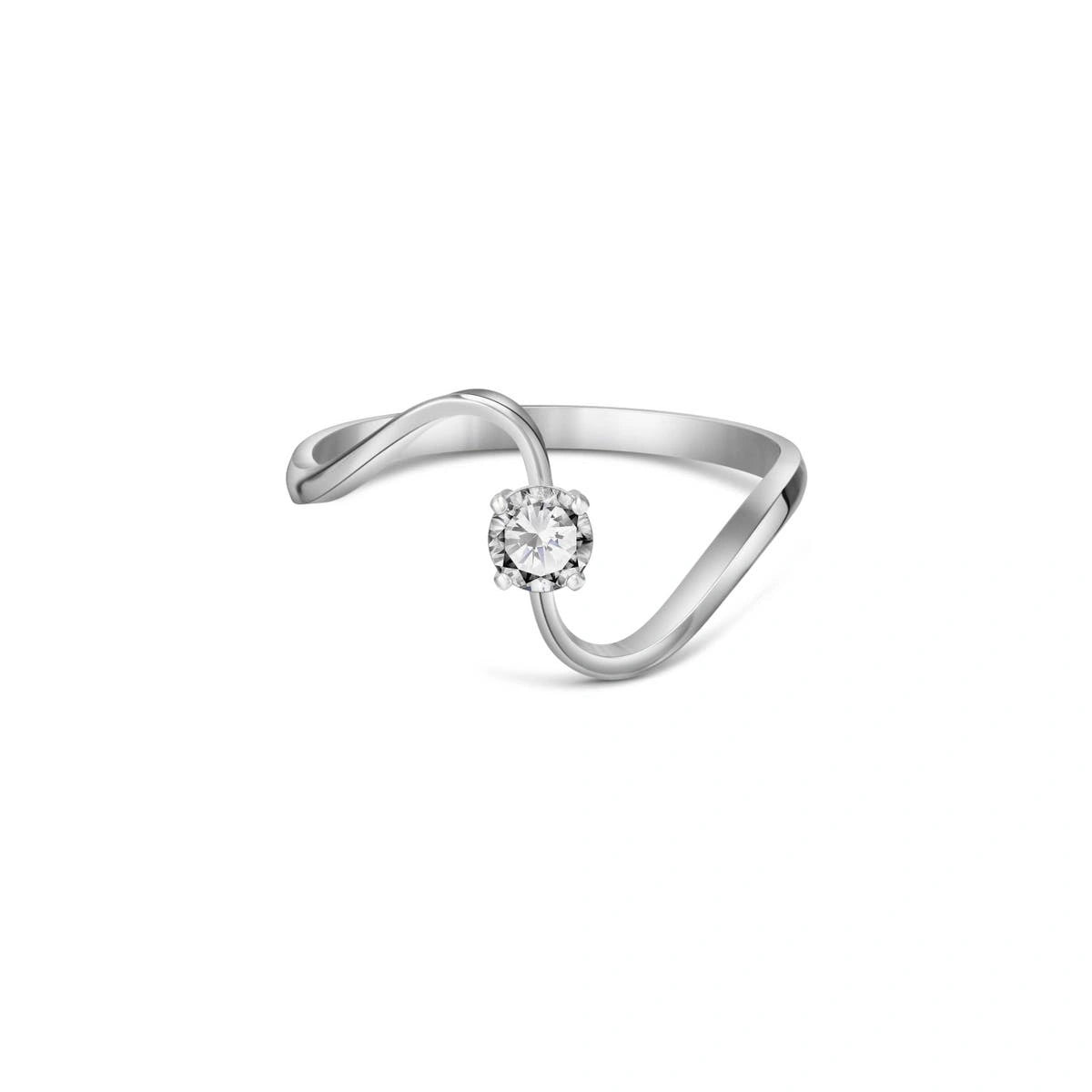 White Gold Reverie Engagement Ring Diamond 10K — Artemisia