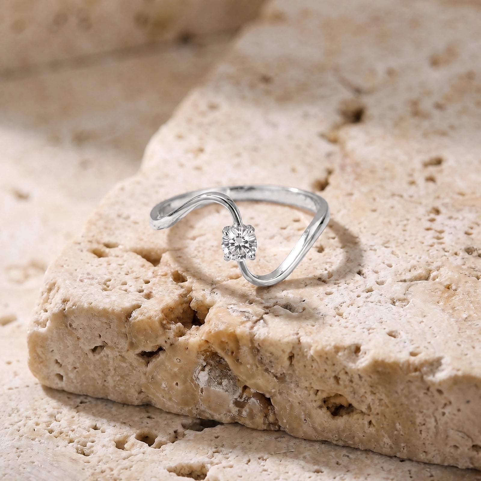 White Gold Reverie Engagement Ring Diamond 10K — Artemisia