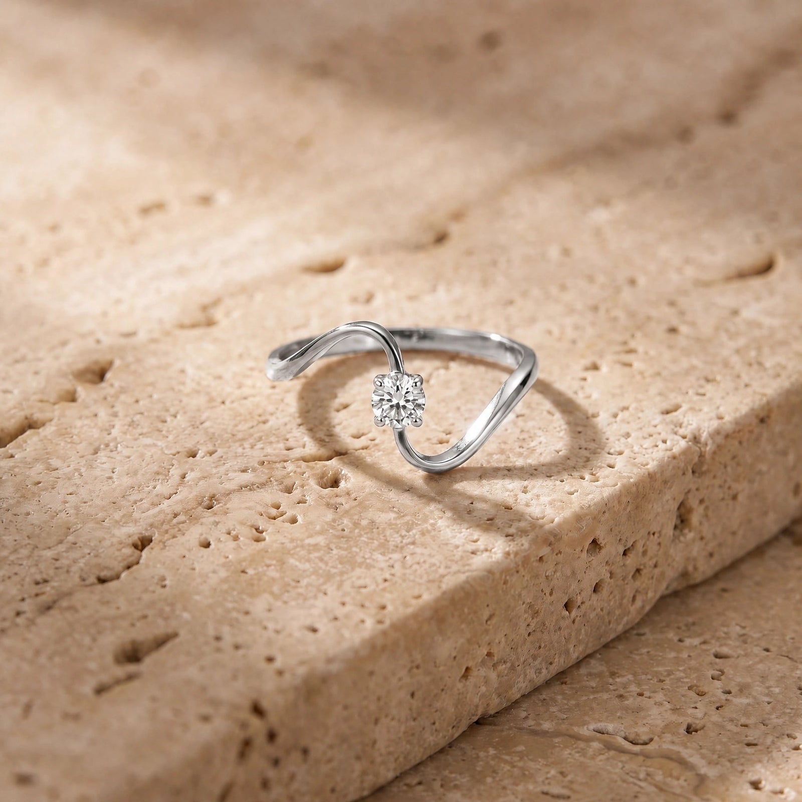 White Gold Reverie Engagement Ring Diamond 10K — Artemisia