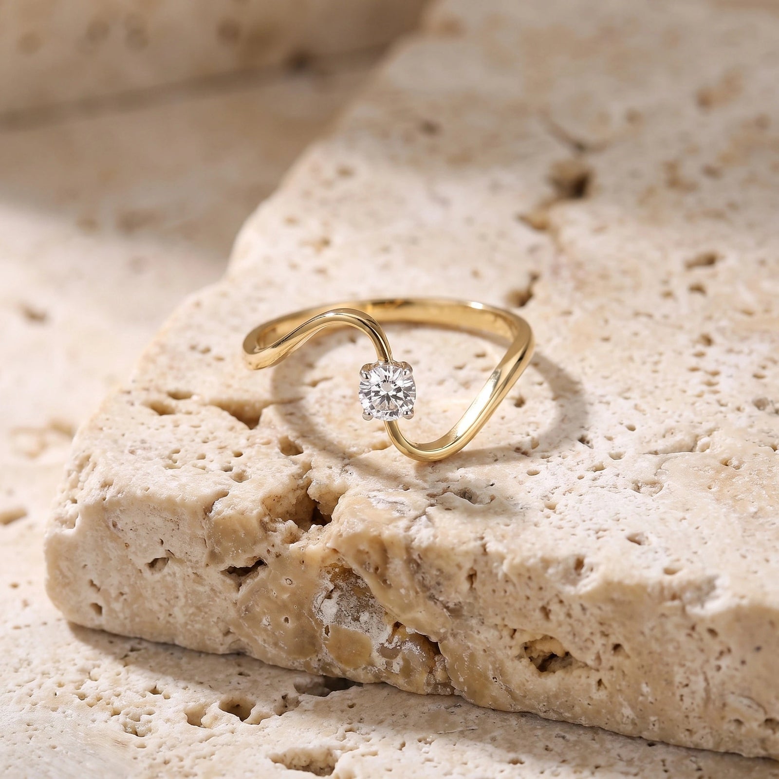 Yellow Gold Reverie Engagement Ring Diamond 10K — Artemisia