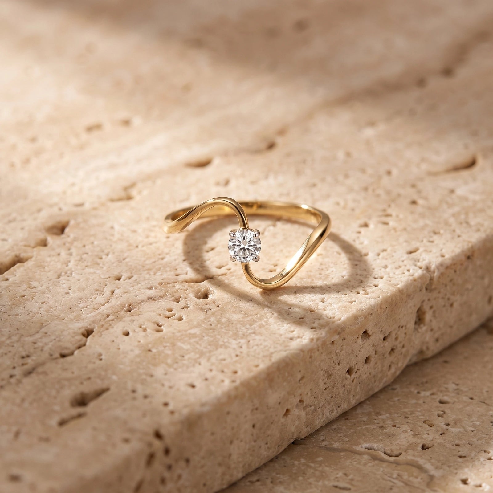 Yellow Gold Reverie Engagement Ring Diamond 10K — Artemisia