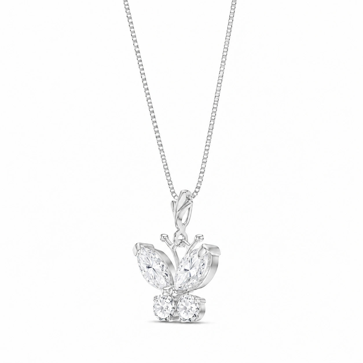 White Gold Eternal Necklace Zirconia 10K — Miranda