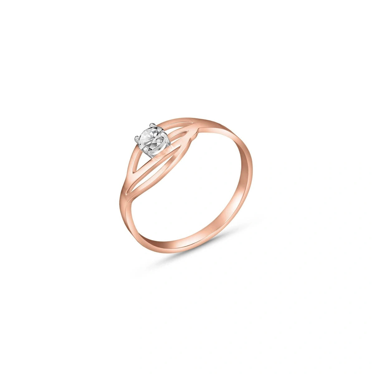 Rose Gold Engagement Ring Diamond 10K — Celaeno